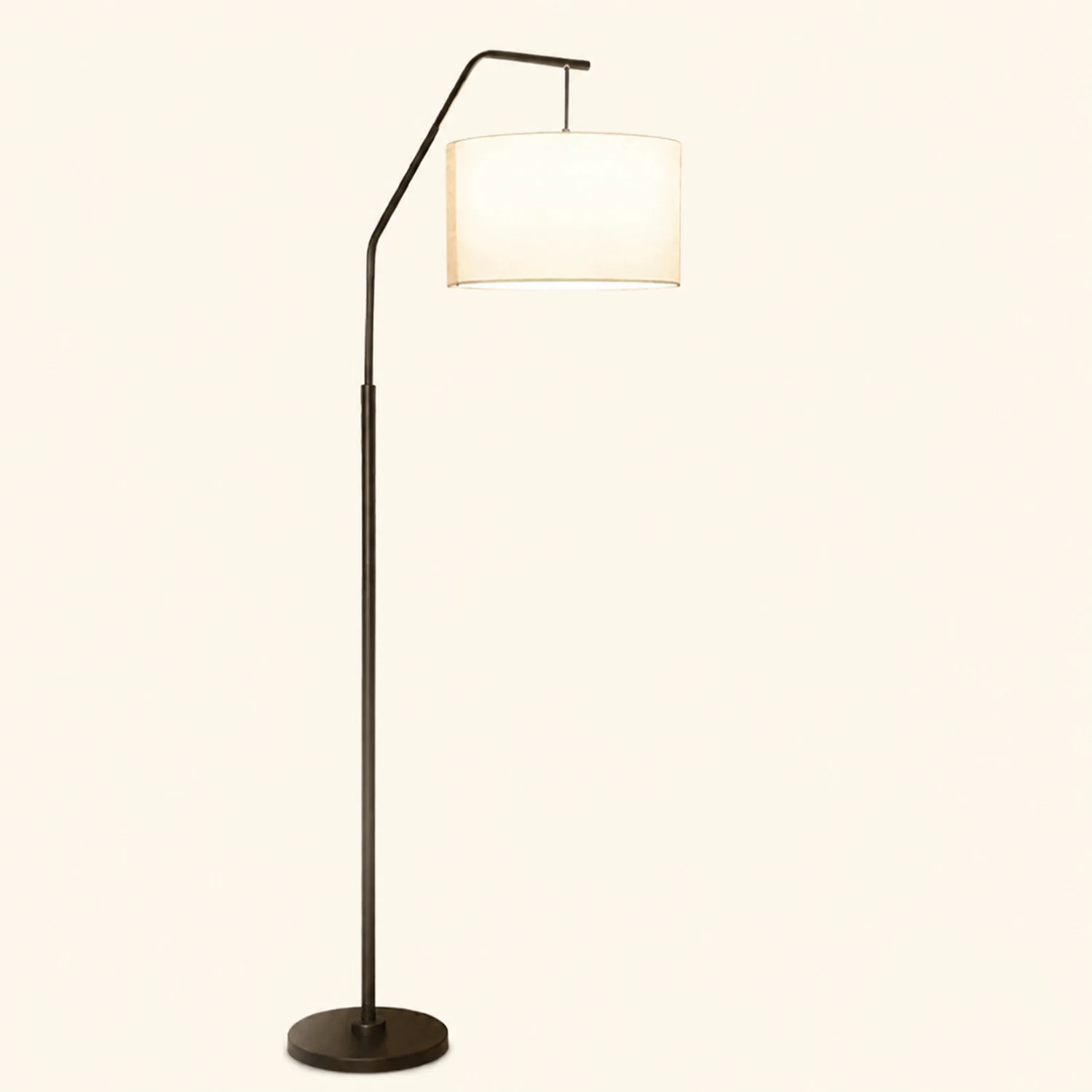 Eryn Zylinderfömige Stehleuchte, Metall & Stoff, 175CM Lang - Lumpaz