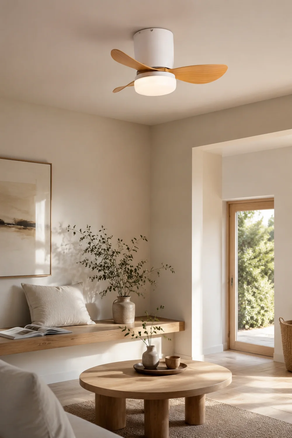 Walters 3-Blatt-Deckenventilator mit Beleuchtung, 3 Farbe, ∅60CM - Lumpaz