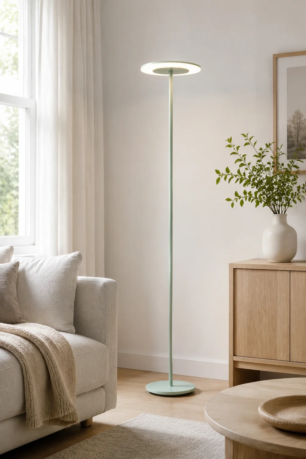 Morandi Scheibe Stehleuchte, Metall, 4 Farben, 146CM Lang - Lumpaz