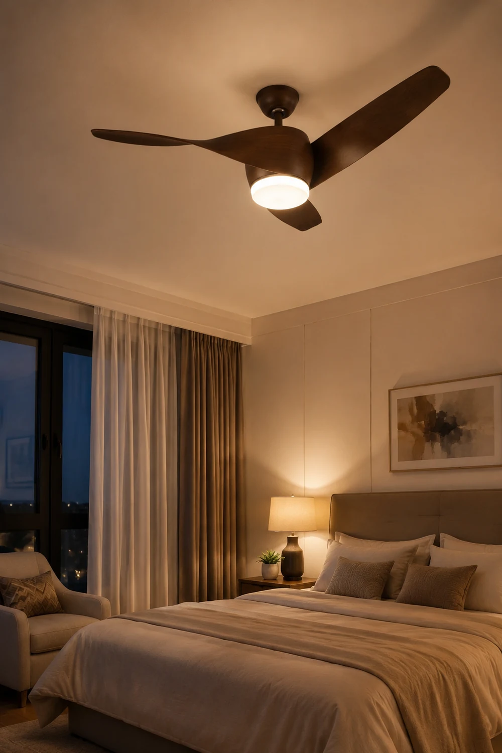 Garner 3-Blatt Basic Deckenventilator, 4 Farbe, ∅132CM - Lumpaz