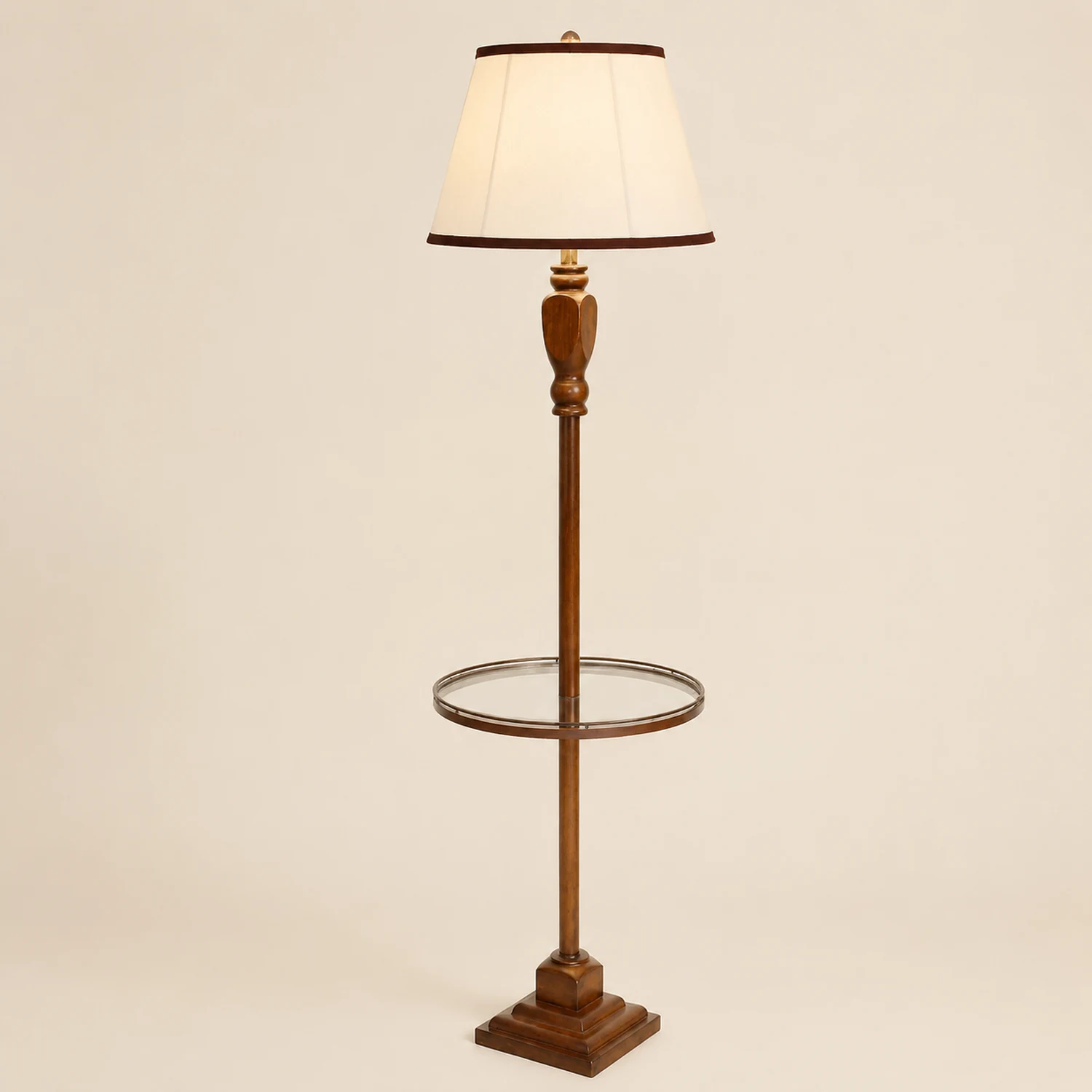Eryn Braune Stehleuchte, Metall&Stoff, 2 Stile, 163CM Lang - Lumpaz