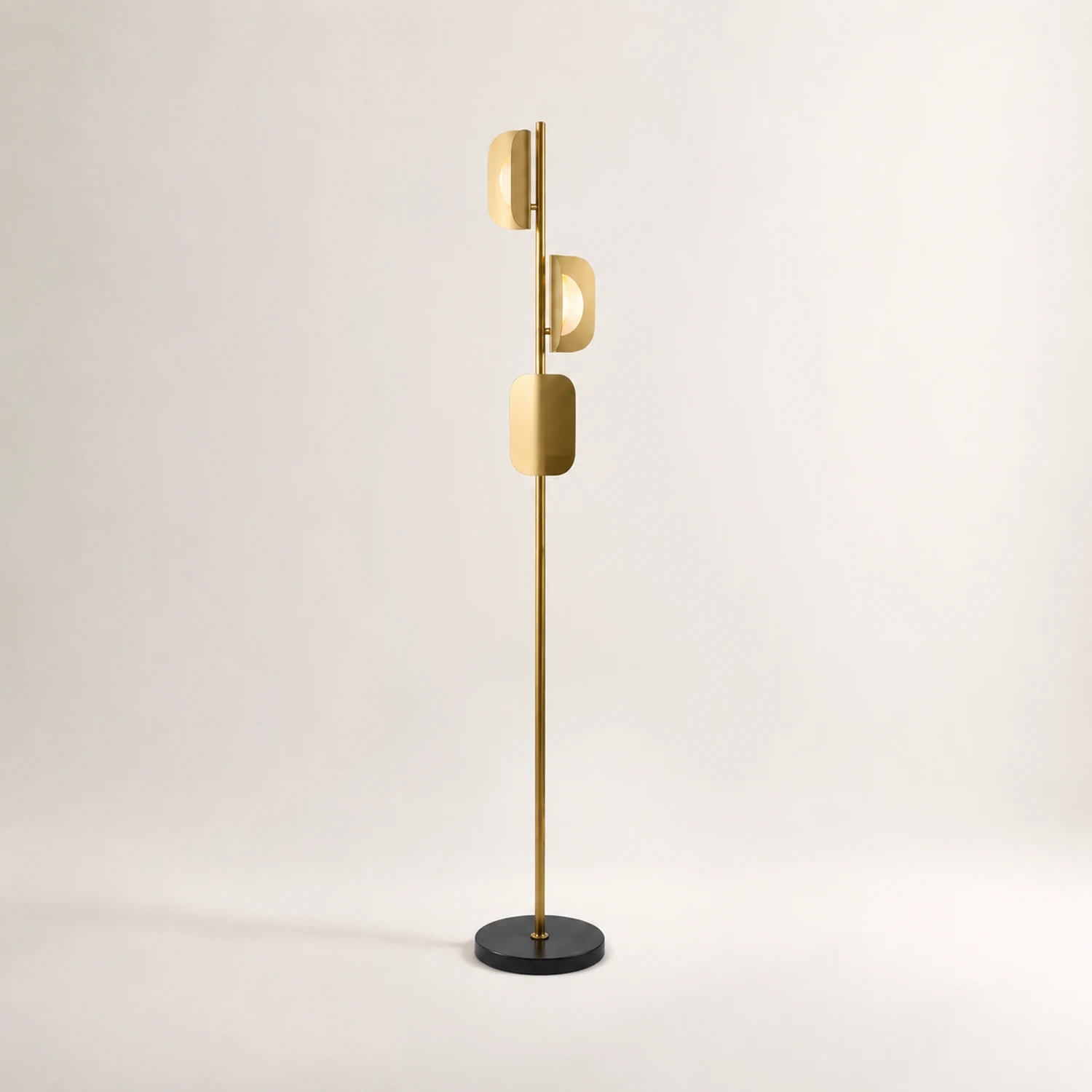 Salgado Geometrische Stehlampe, Metall, 3-flammig, 175CM Lang - Lumpaz