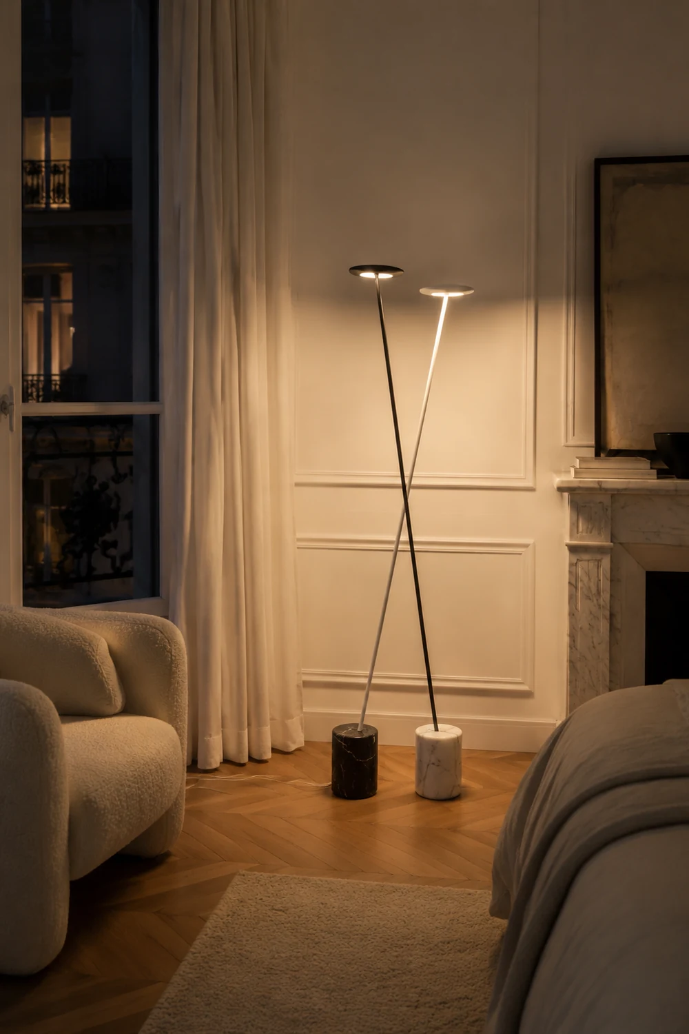 Valentina Geometrische Stehlampe, 2 Farben, 119CM Lang - Lumpaz