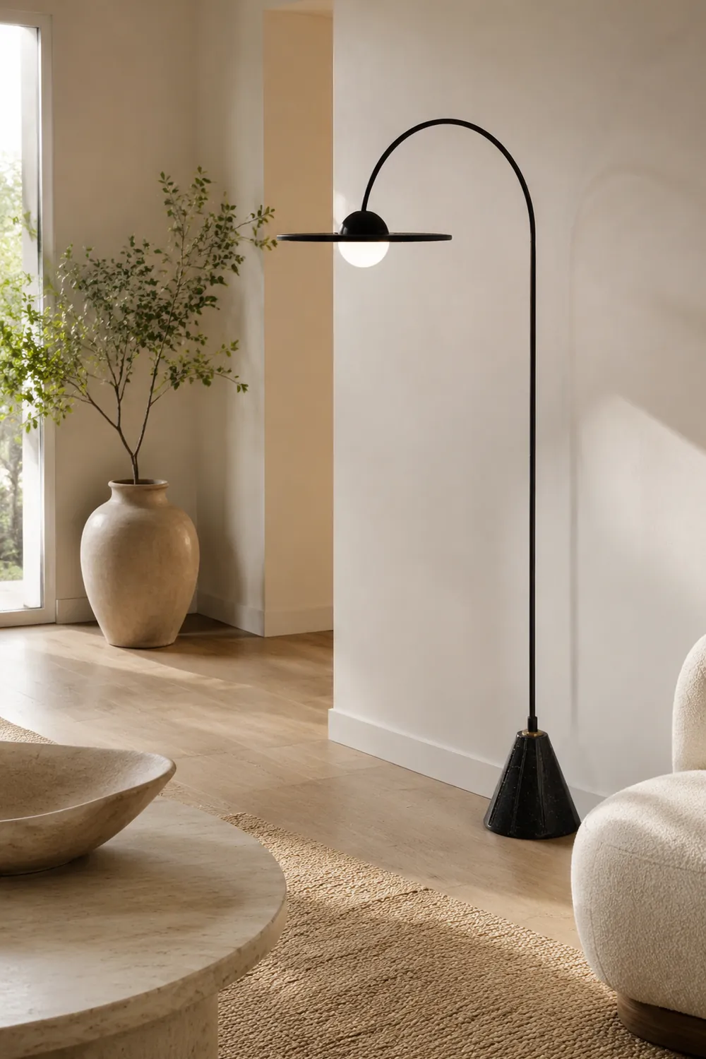 Carins Schwarze Stehlampe, Metall & Glas, 160CM Lang - Lumpaz
