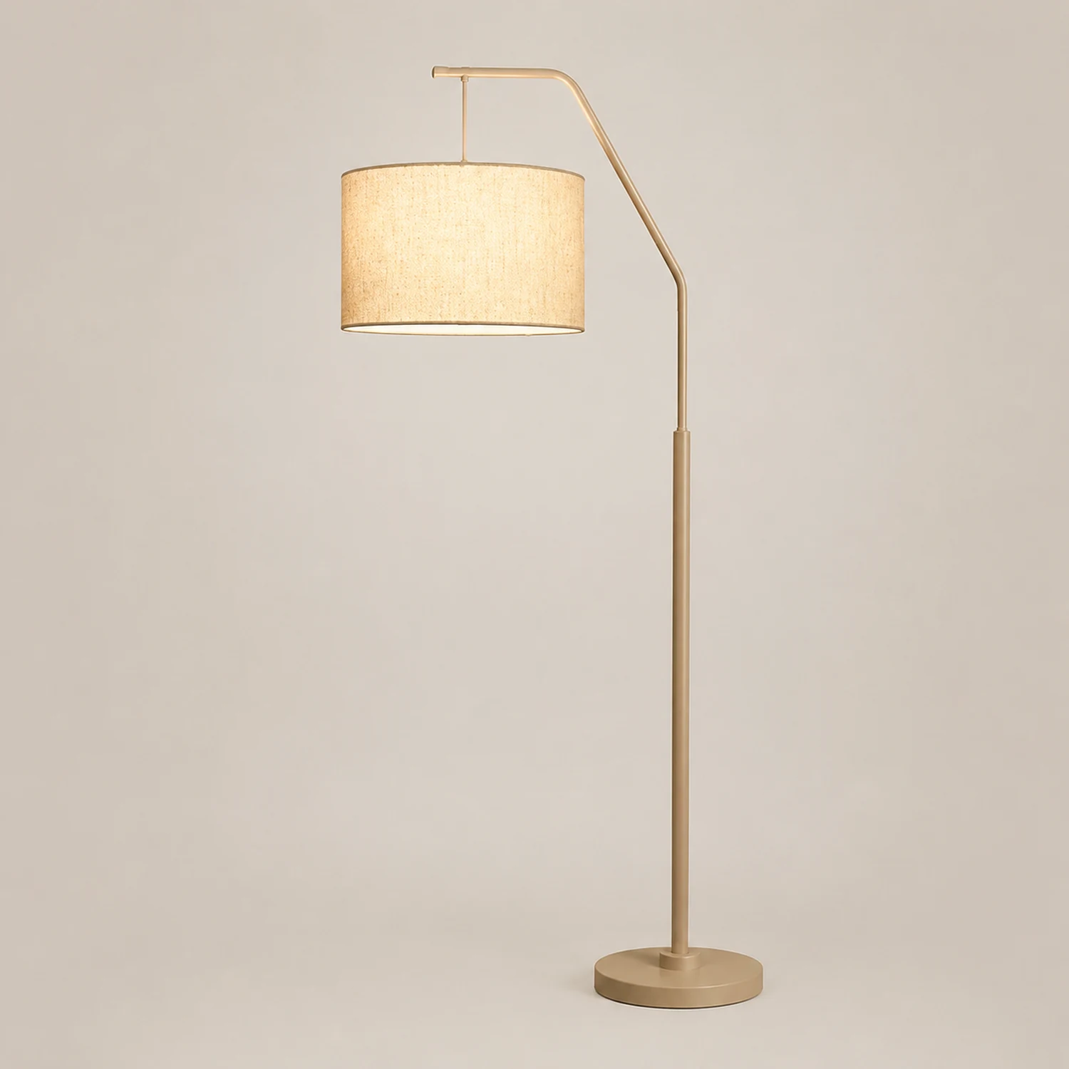 Eryn Zylinderfömige Stehleuchte, Metall & Stoff, 175CM Lang - Lumpaz