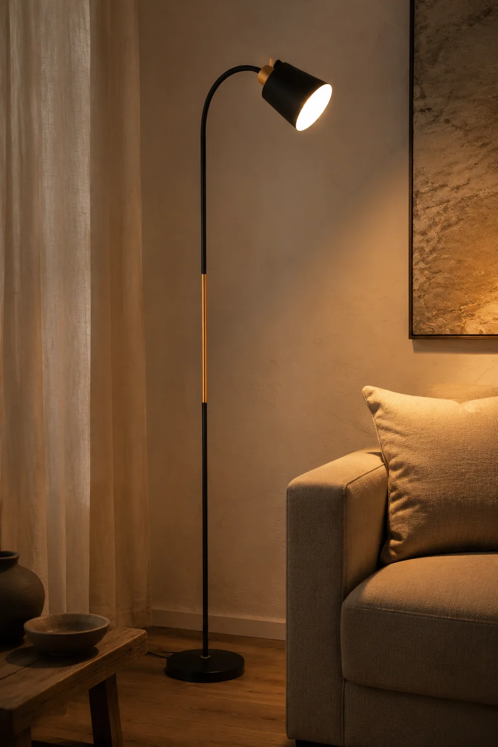 Morandi Geometrische Stehleuchte, Metall, 2 Farben, 145CM Lang - Lumpaz
