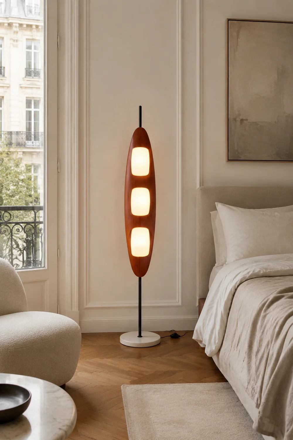 Salgado Blattform Stehlampe, Metall, 3-flammig, 160CM Lang - Lumpaz