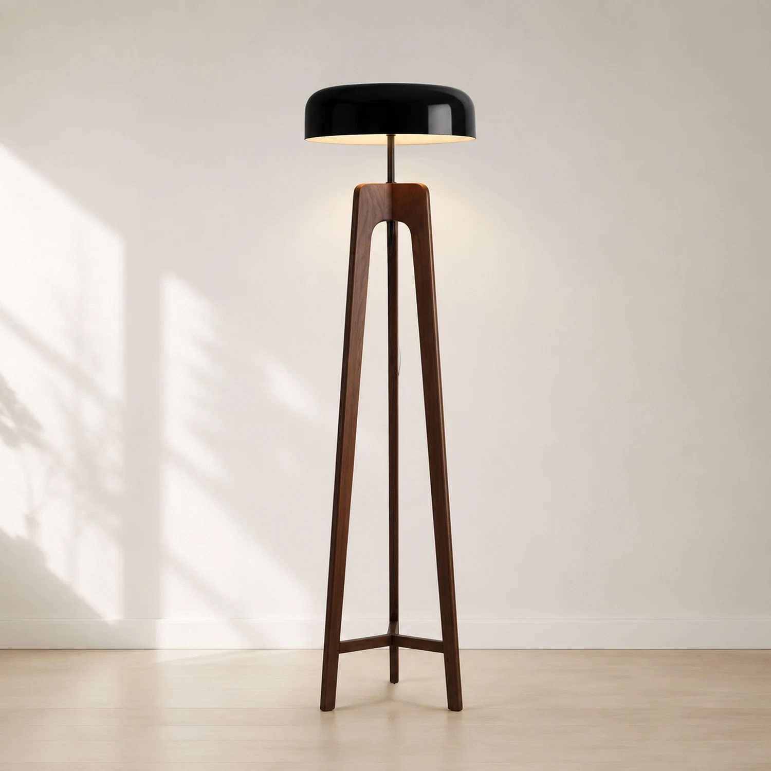 Ozawa Modern Stativ Stehleuchte, Holz & Metall, 2 Farben, 155CM Lang - Lumpaz