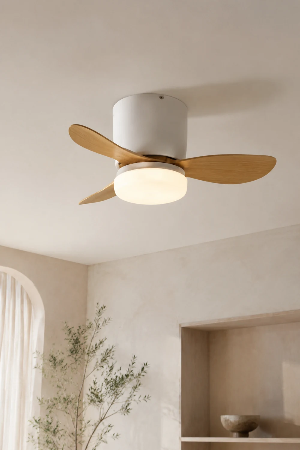 Walters 3-Blatt-Deckenventilator mit Beleuchtung, 3 Farbe, ∅60CM - Lumpaz