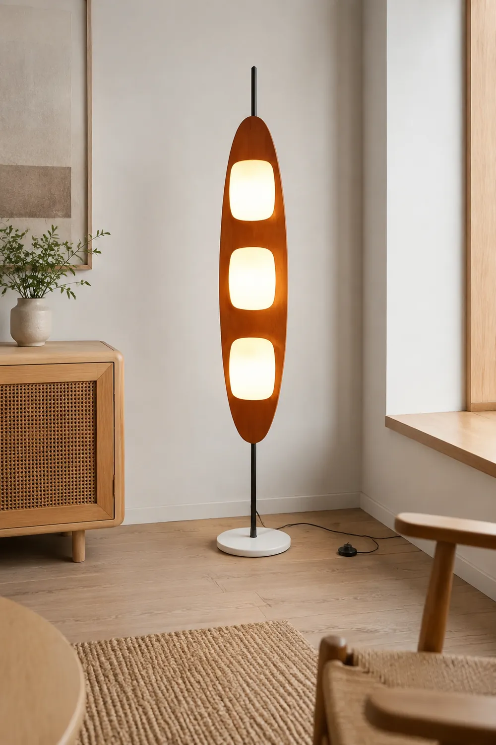 Salgado Blattform Stehlampe, Metall, 3-flammig, 160CM Lang - Lumpaz