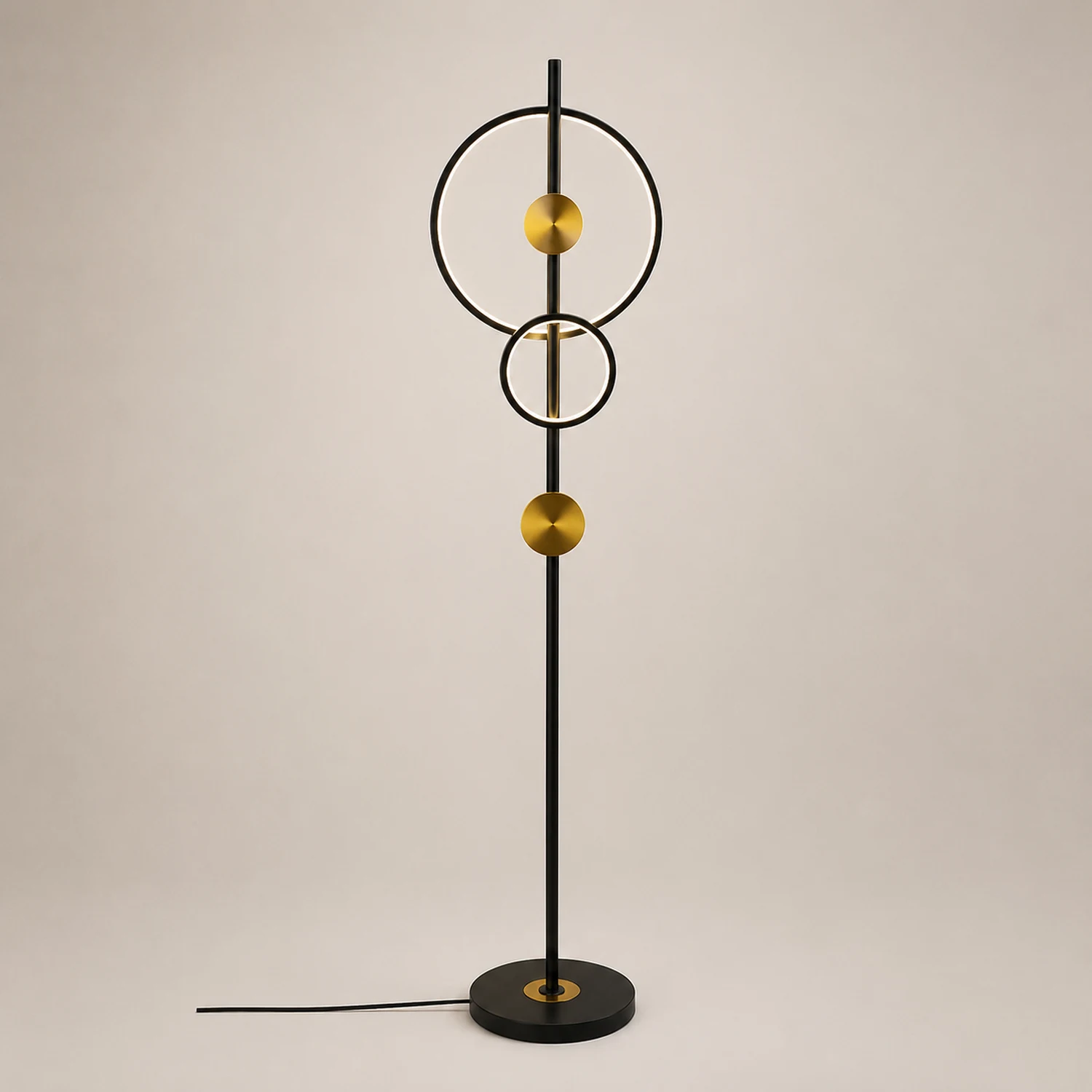 Arisha Ring Stehlampe, 2-flammig, 170CM Lang - Lumpaz
