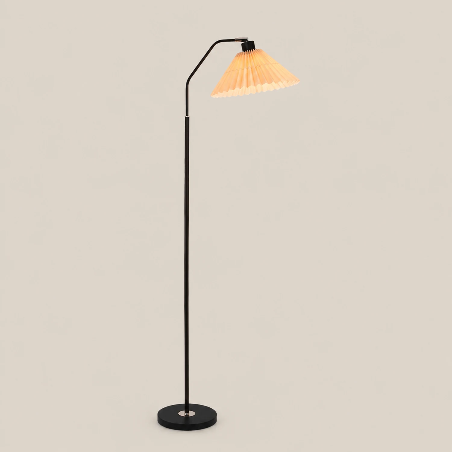 Ozawa Stehlampe Plissiert, Metall & Textil, 4 Farben, 150CM Lang - Lumpaz