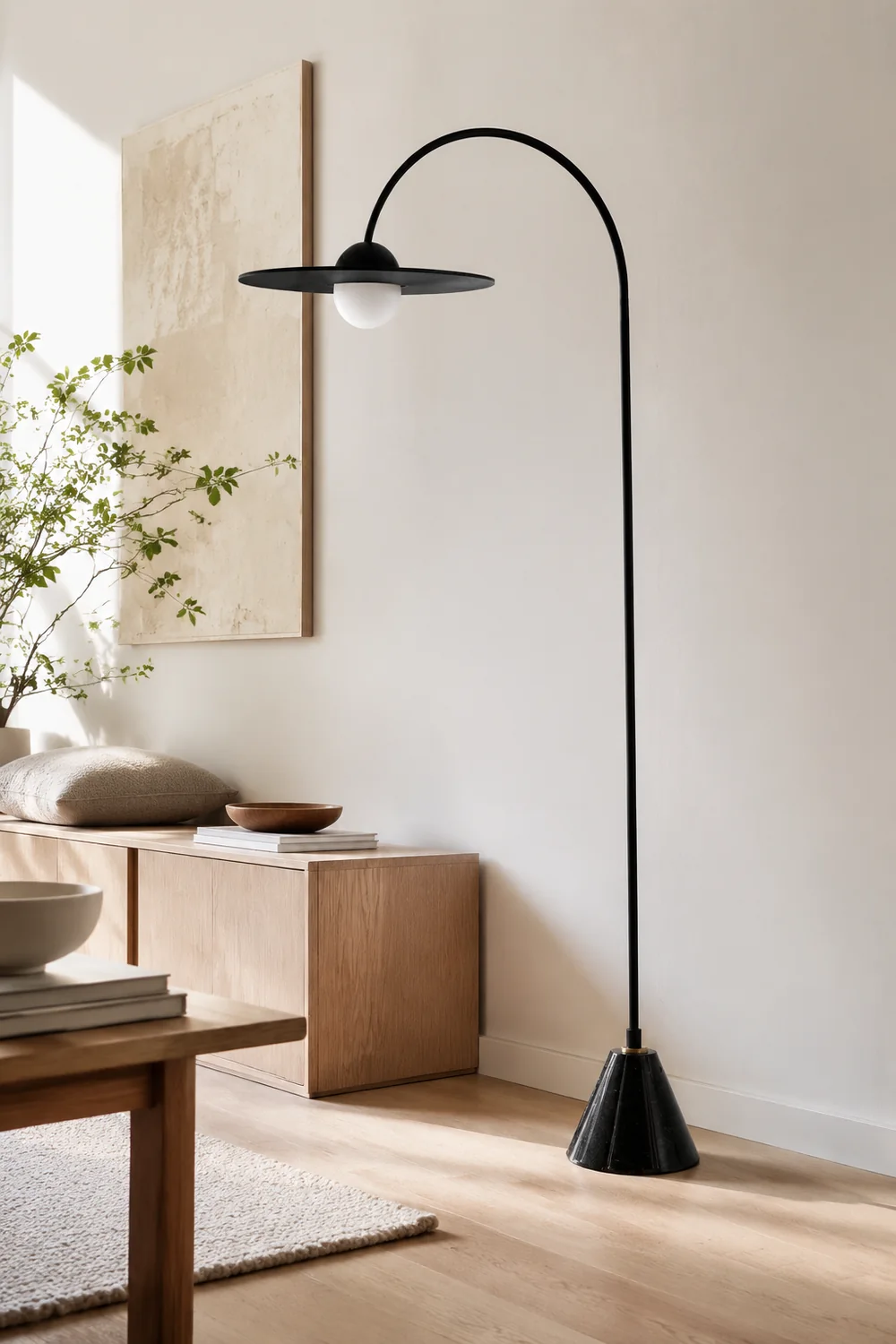Carins Schwarze Stehlampe, Metall & Glas, 160CM Lang - Lumpaz