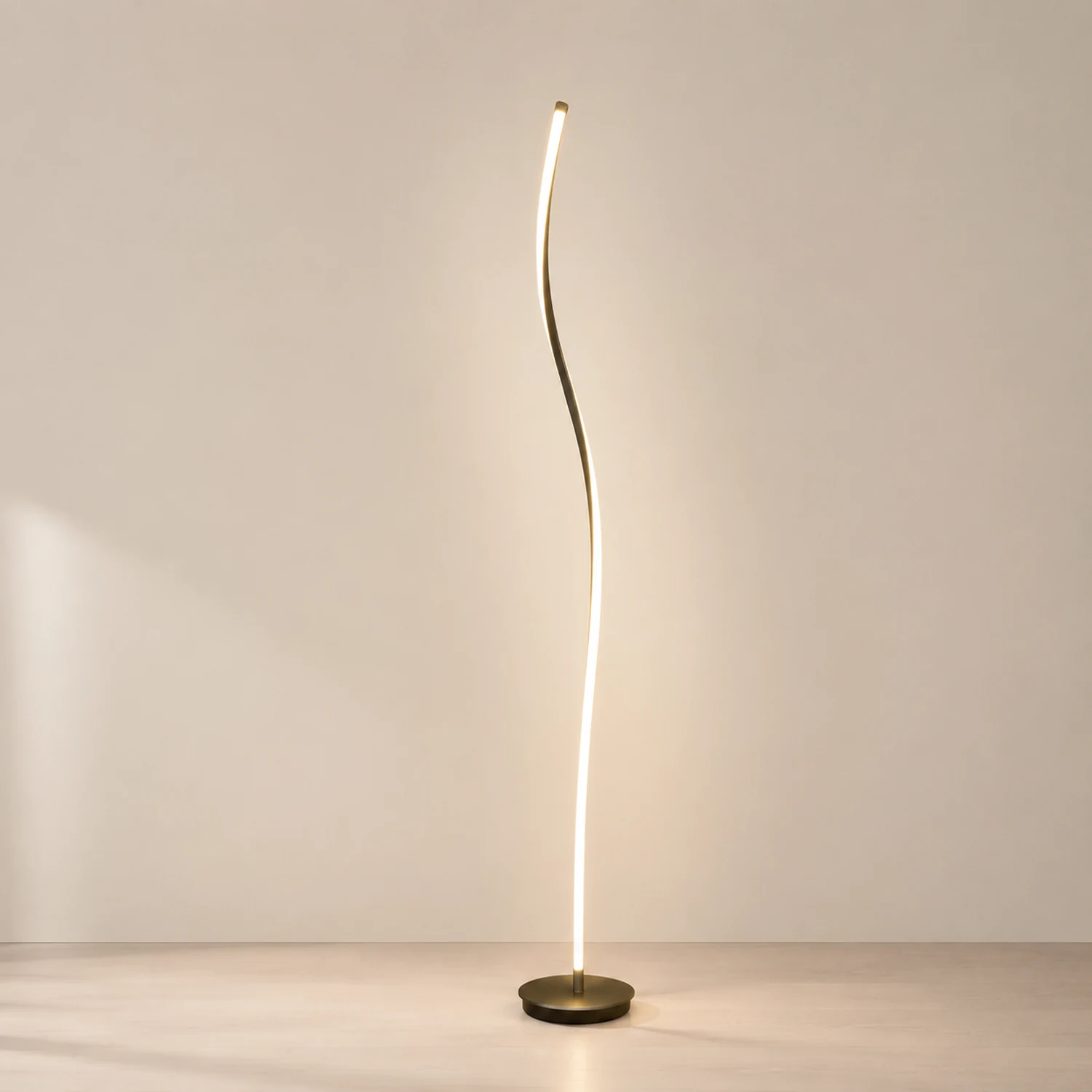 Stromlinie Stehleuchte, Metall, 2 Farben, 145CM Lang - Lumpaz