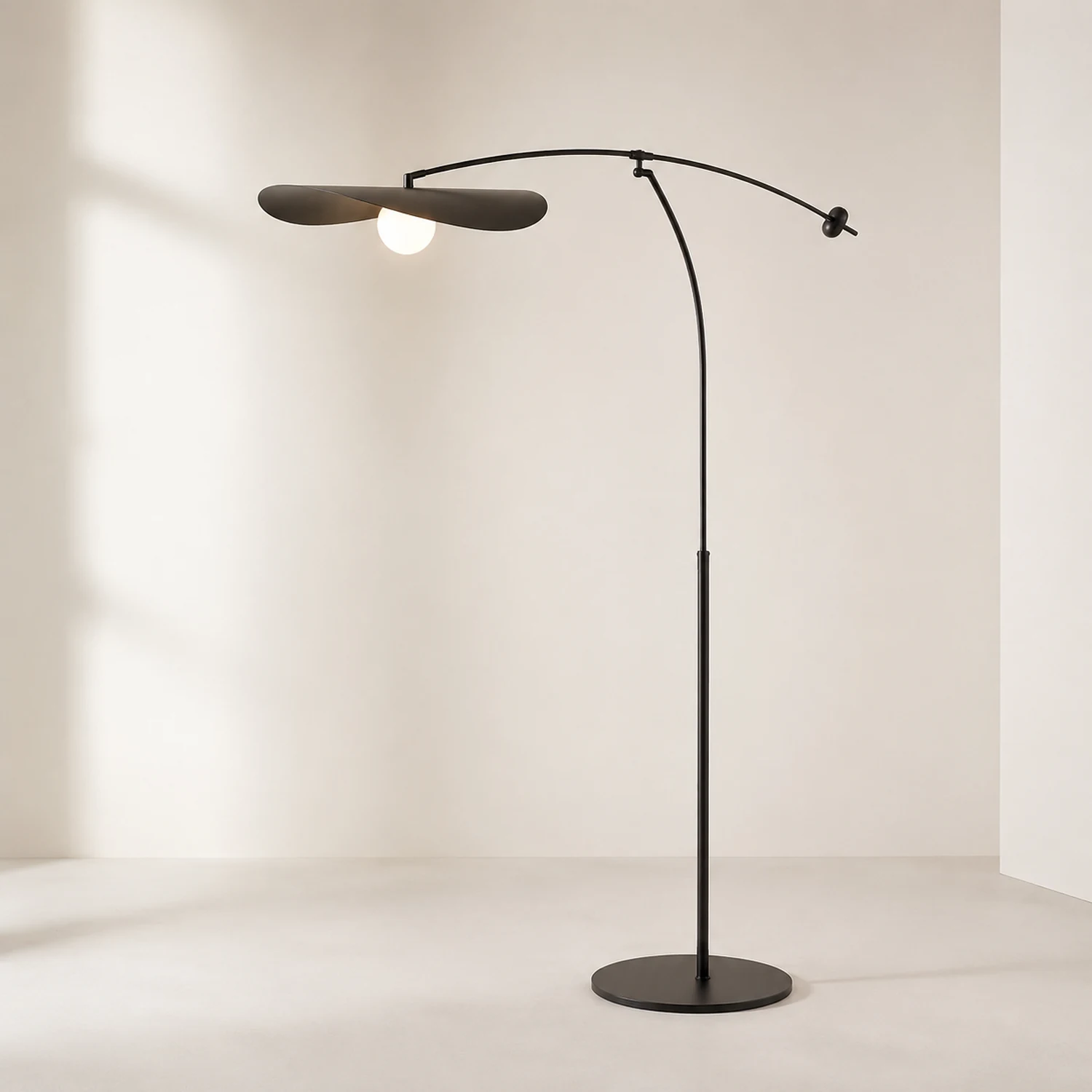 Carins Stehleuchte, Metall & Glas, 2 Farben, 160CM Lang - Lumpaz