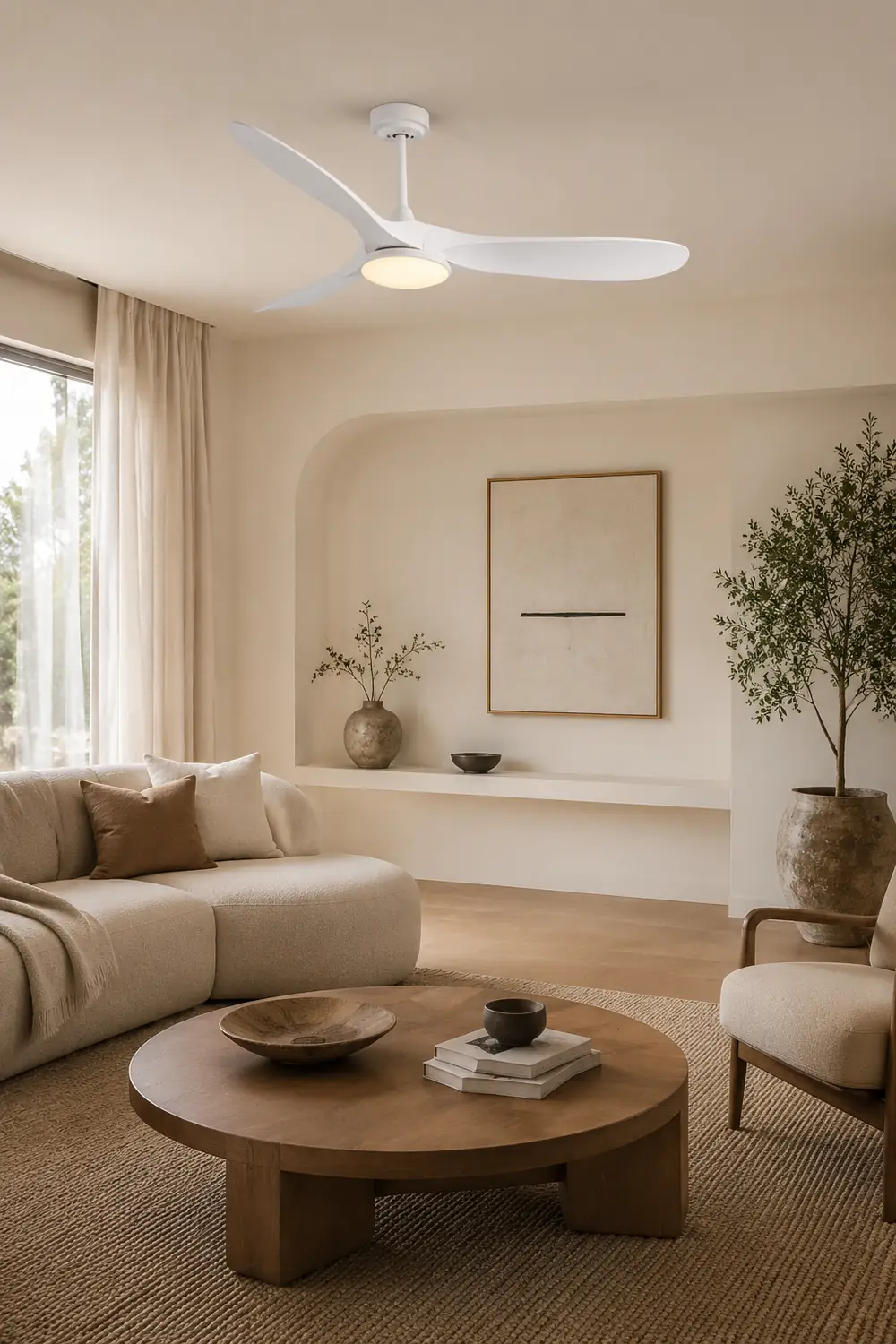 Garner 3-Blatt-Deckenventilator mit Beleuchtung, 3 Farbe, ∅132CM - Lumpaz