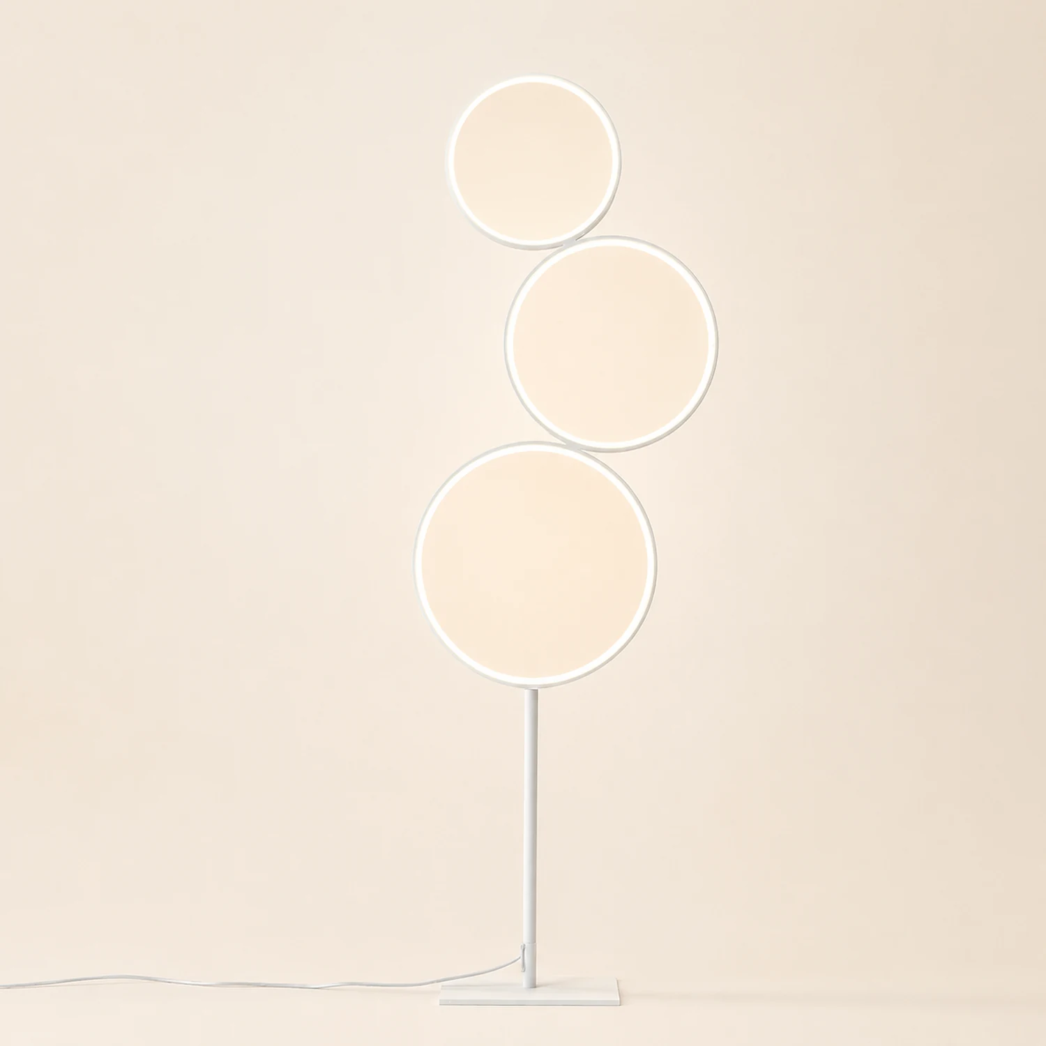 Arisha Ring Stehlampe, 3/5-flammig, 2 Farben, 114/130CM Lang - Lumpaz