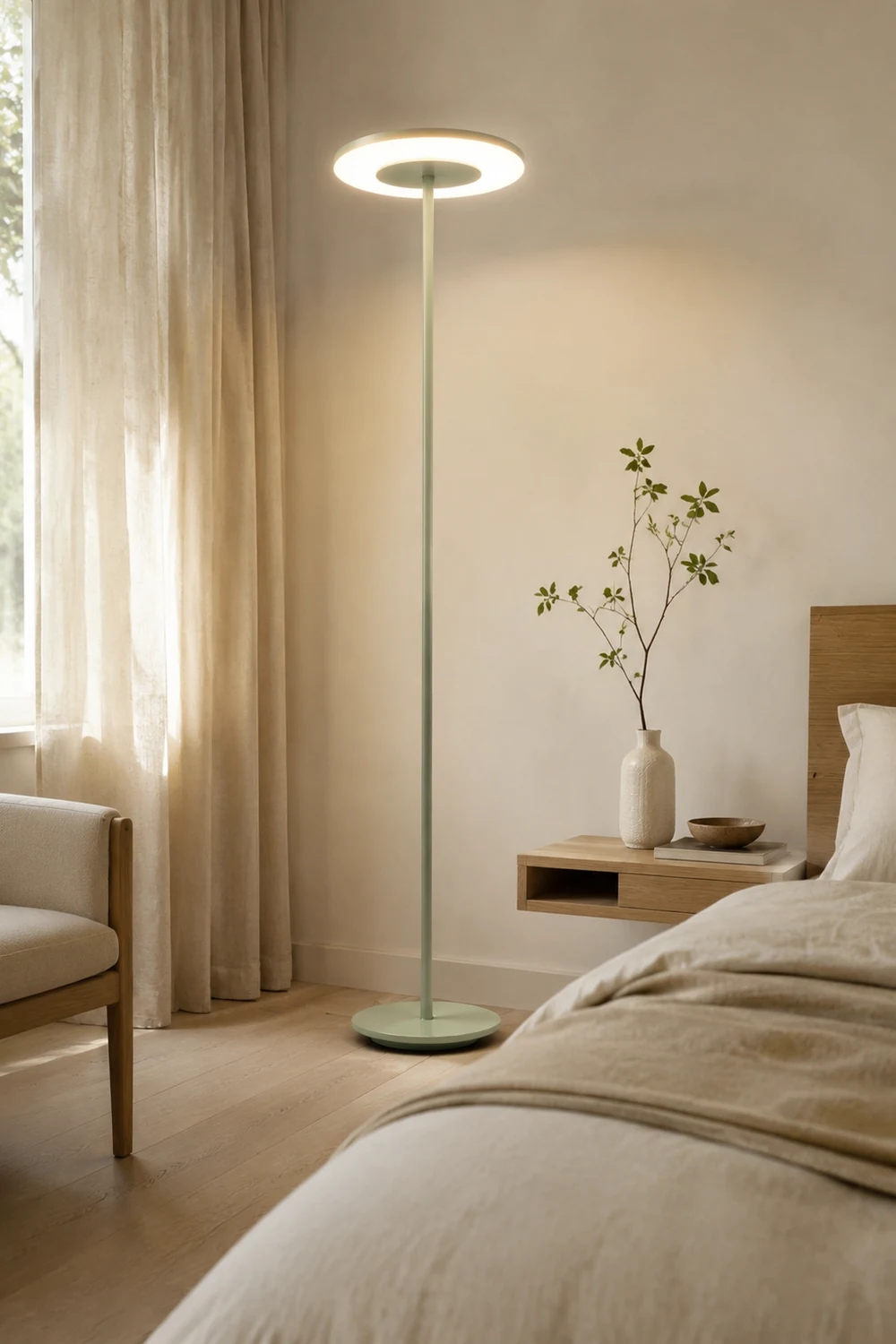 Morandi Scheibe Stehleuchte, Metall, 4 Farben, 146CM Lang - Lumpaz