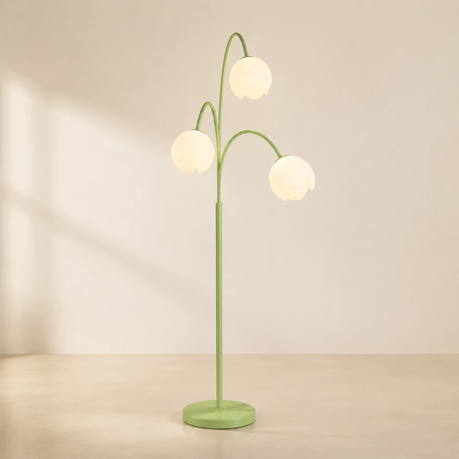 Lily Stehleuchte, Metall, 3-flammig, 2 Farben, 100CM Lang - Lumpaz