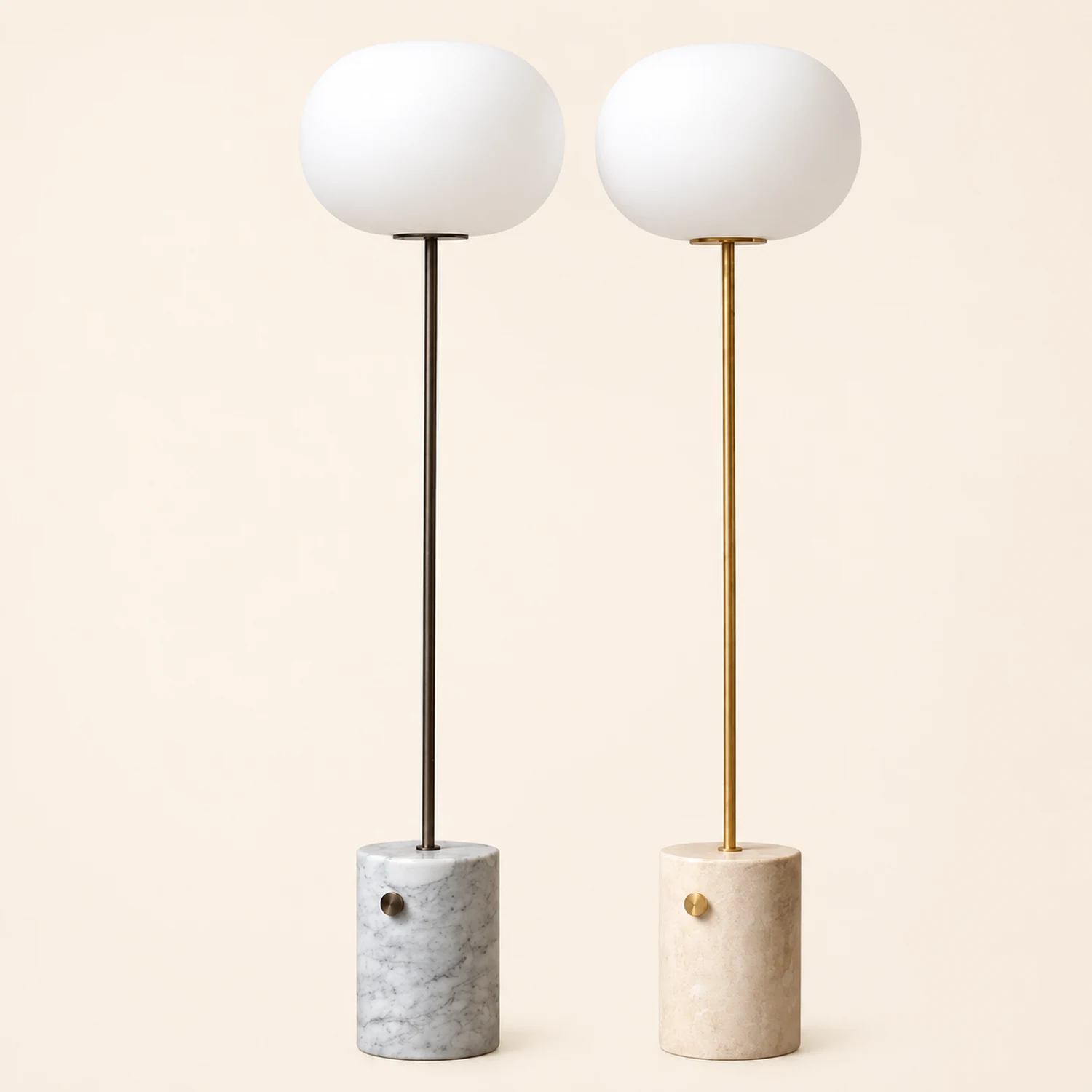 Valentina Eiförmig Stehleuchte, Metall & Marmor, 150CM Lang - Lumpaz