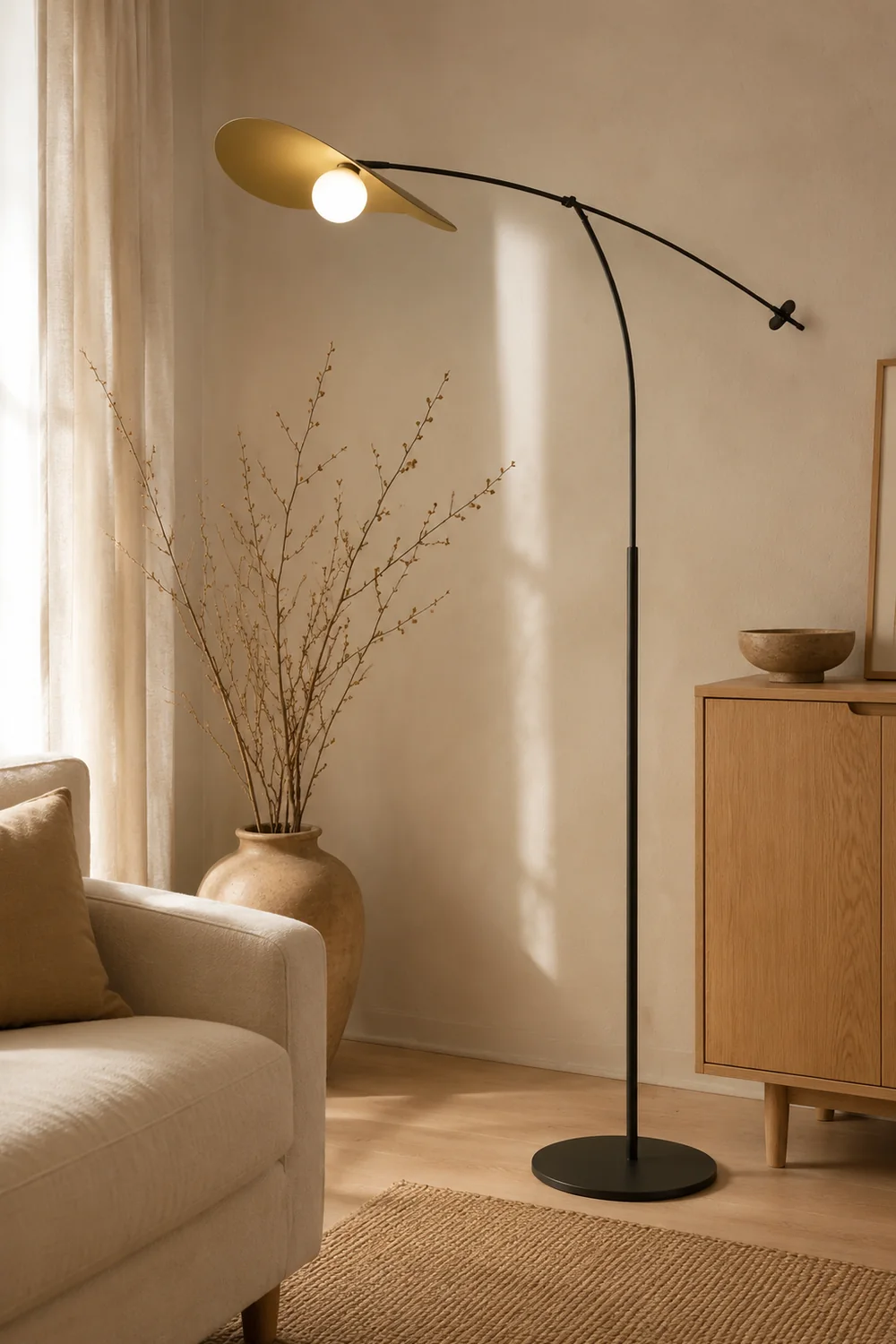 Carins Stehleuchte, Metall & Glas, 2 Farben, 160CM Lang - Lumpaz