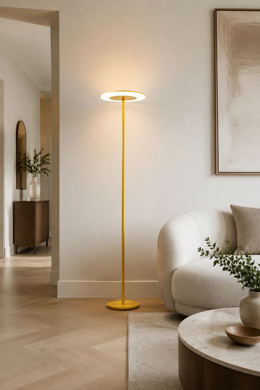 Morandi Scheibe Stehleuchte, Metall, 4 Farben, 146CM Lang - Lumpaz