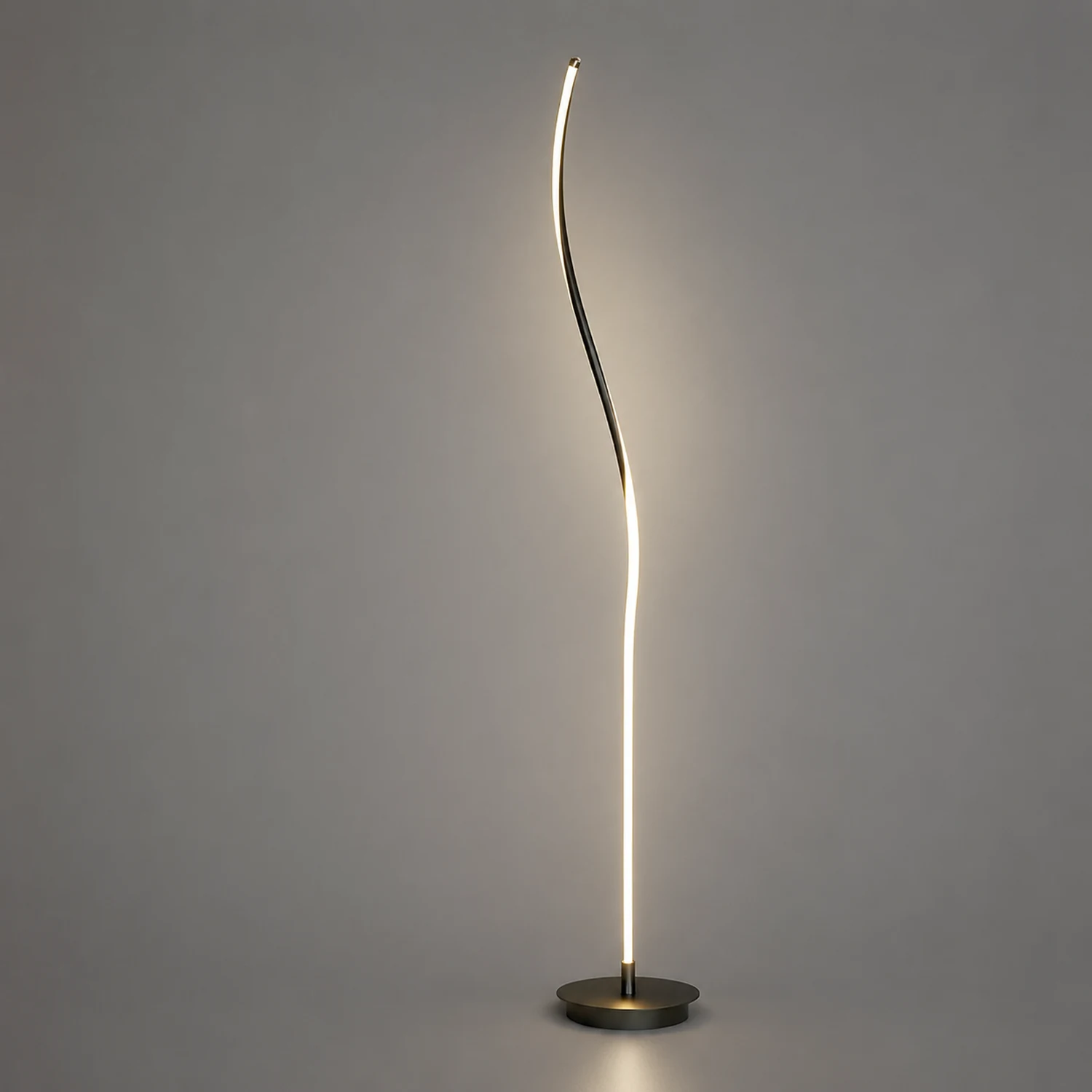 Stromlinie Stehleuchte, Metall, 2 Farben, 145CM Lang - Lumpaz