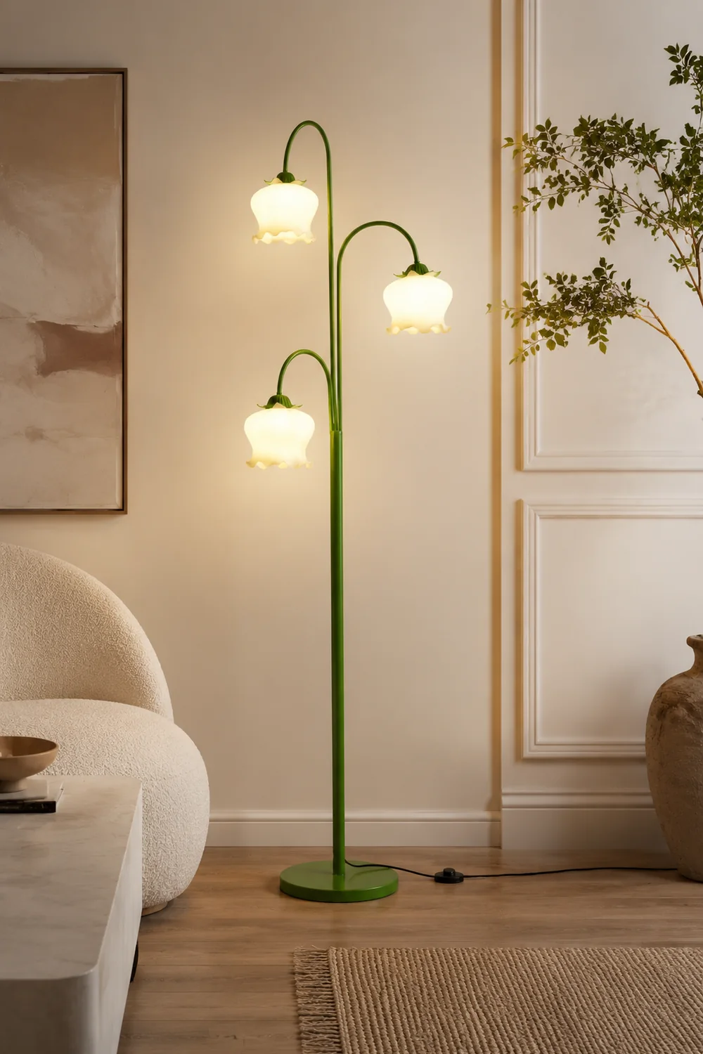 Lily Stehleuchte, Metall, 3-flammig, 160CM Lang - Lumpaz