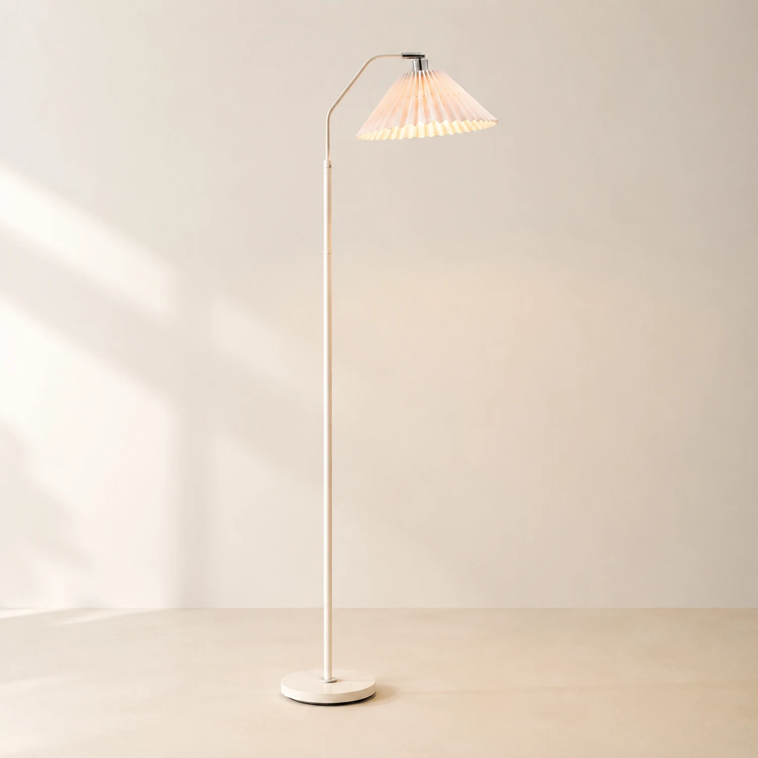 Ozawa Stehlampe Plissiert, Metall & Textil, 4 Farben, 150CM Lang - Lumpaz