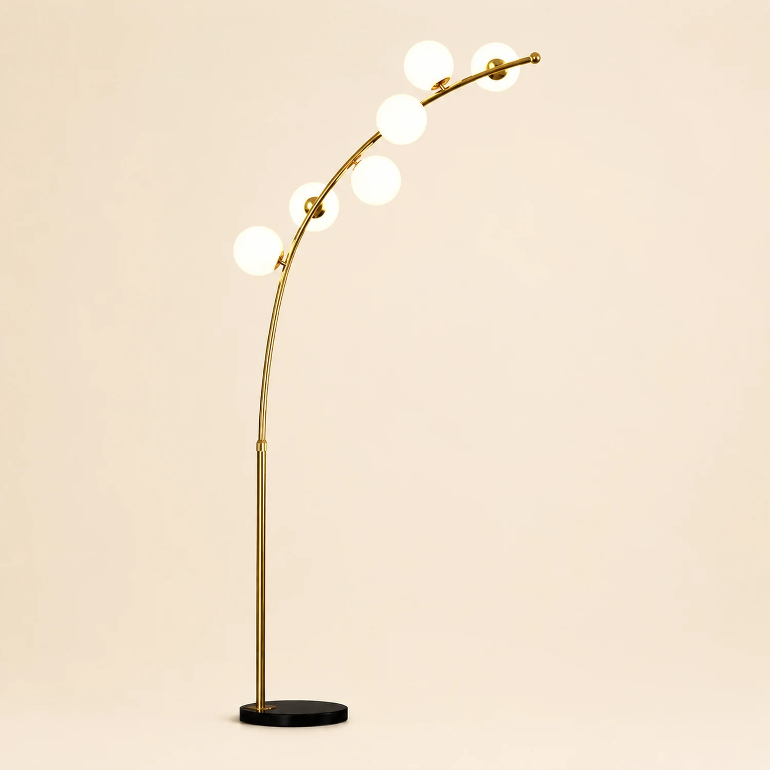 Valentina Bogen Blase Stehleuchte, 2 Farben, 3/4/6-flammig, 200CM Lang - Lumpaz