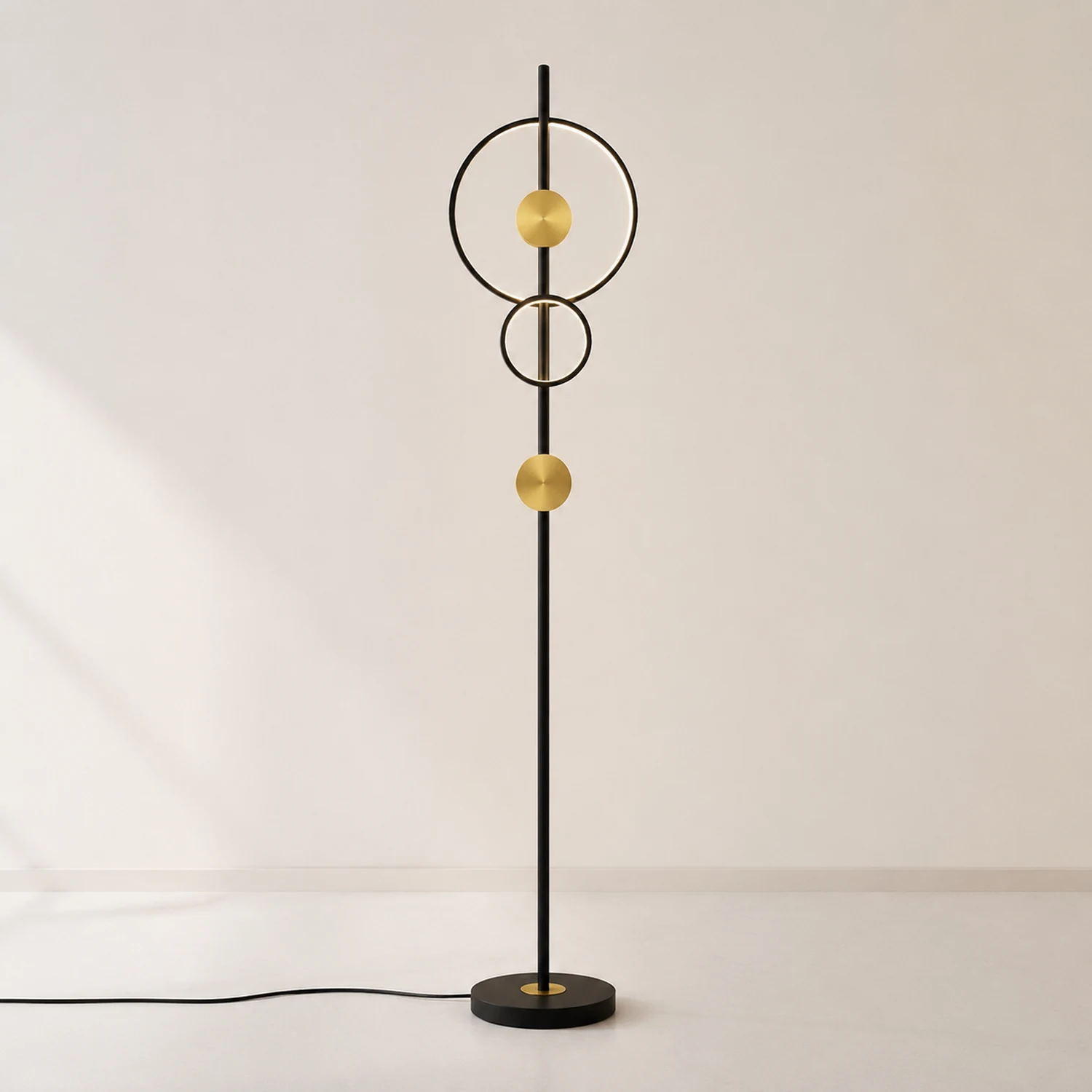 Arisha Ring Stehlampe, 2-flammig, 170CM Lang - Lumpaz