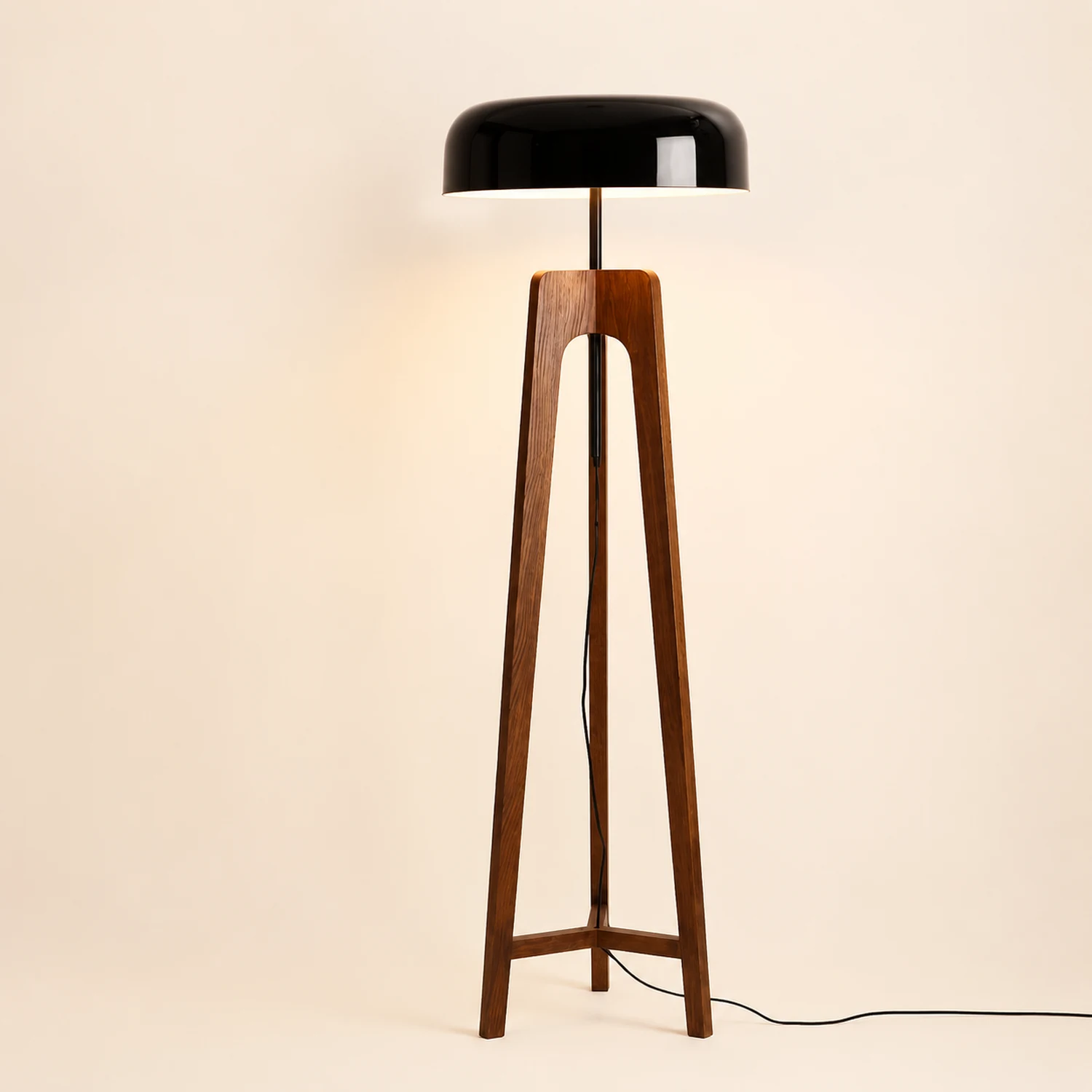 Ozawa Modern Stativ Stehleuchte, Holz & Metall, 2 Farben, 155CM Lang - Lumpaz