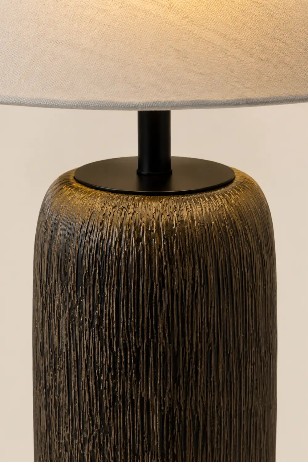 Salgado Kegelförmig Stehleuchte, Keramik und Stoff, 86/109CM Lang - Lumpaz