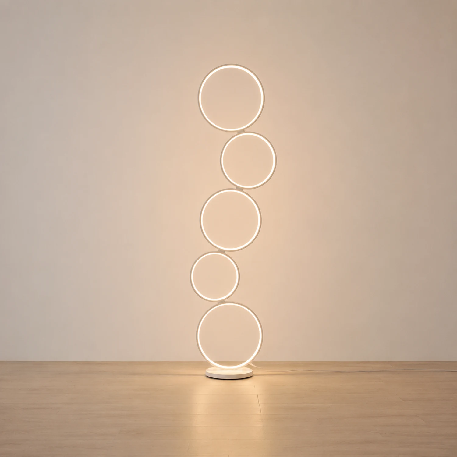 Arisha Ring Stehlampe, 3/5-flammig, 2 Farben, 114/130CM Lang - Lumpaz