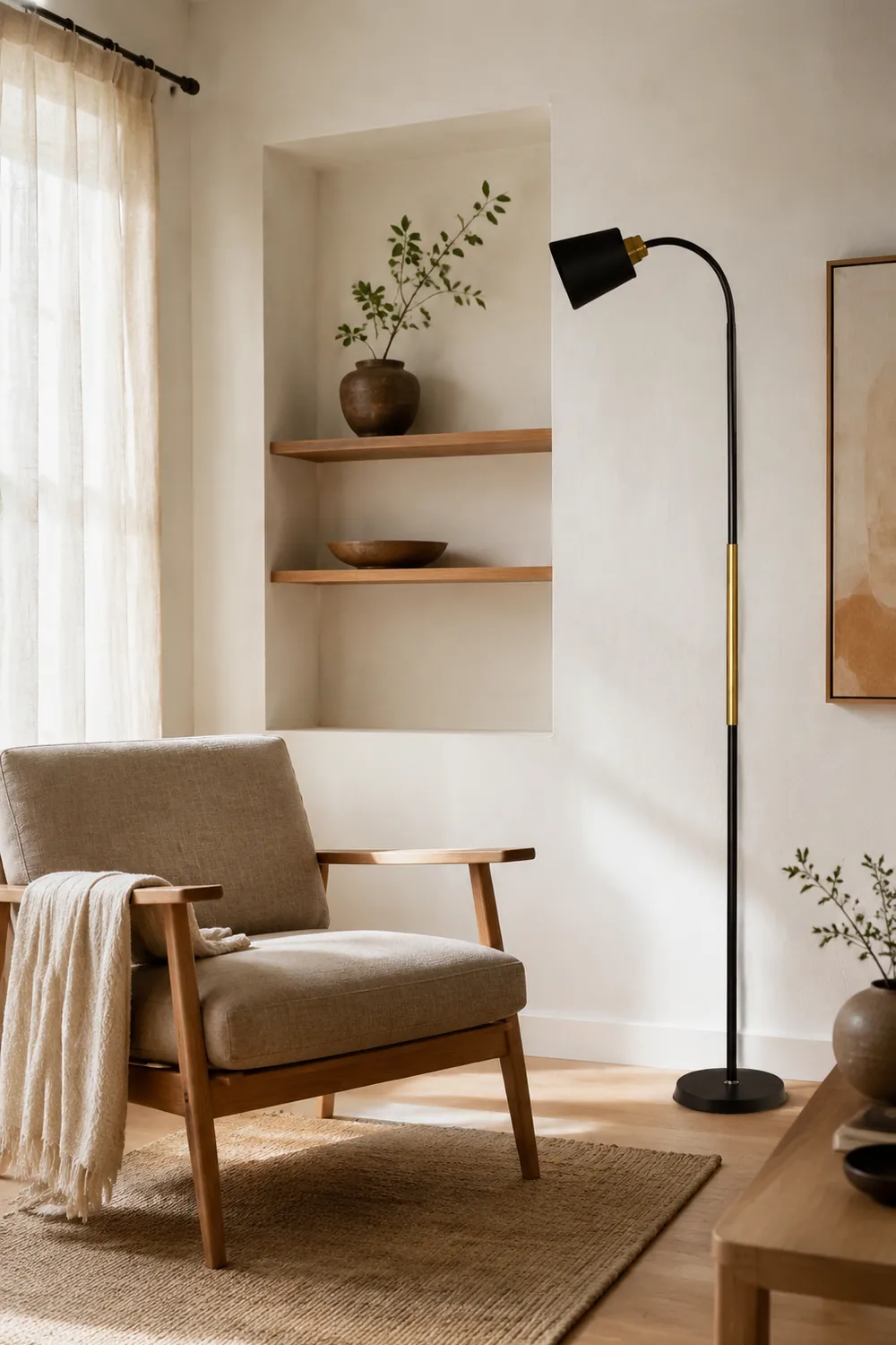Morandi Geometrische Stehleuchte, Metall, 2 Farben, 145CM Lang - Lumpaz