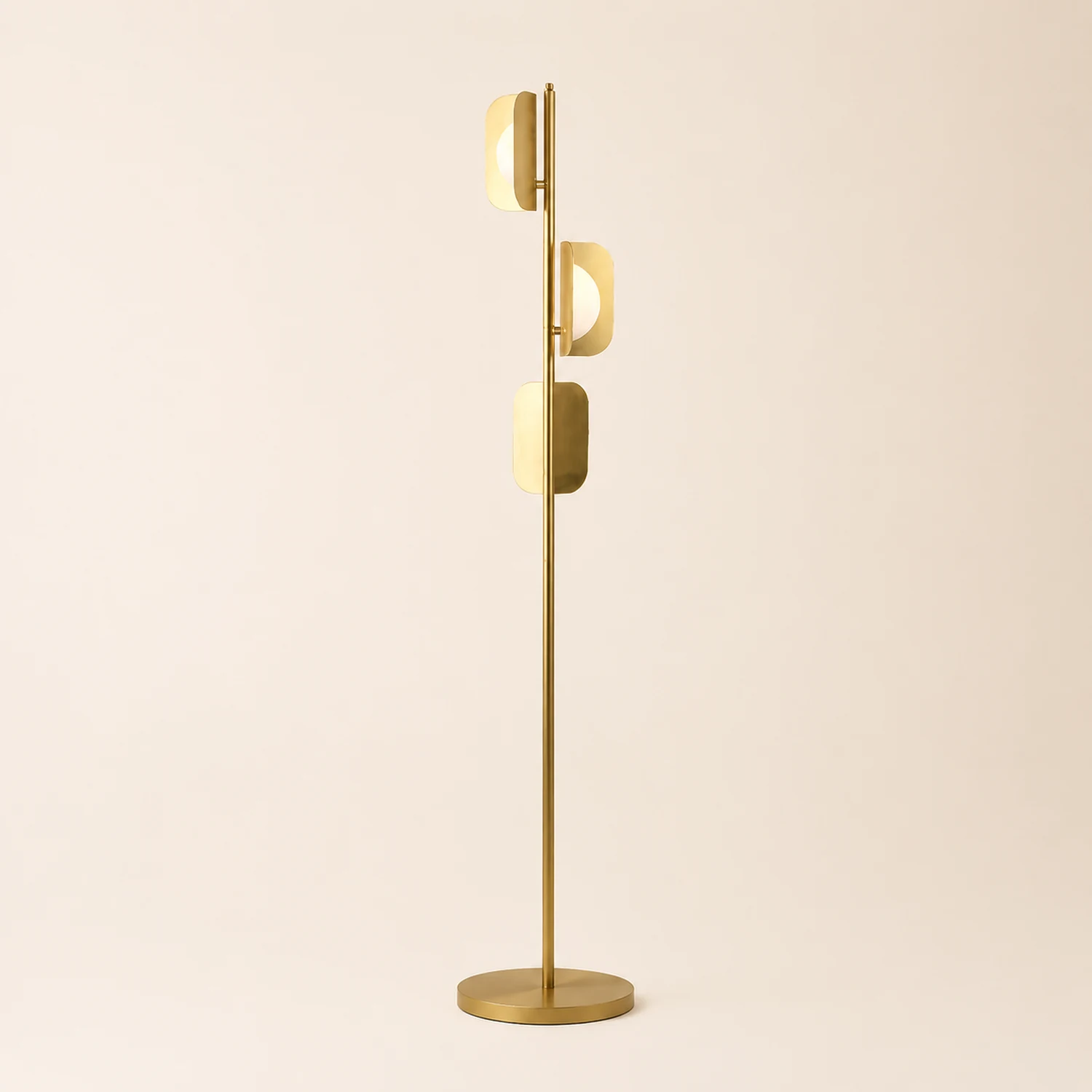 Salgado Geometrische Stehlampe, Metall, 3-flammig, 175CM Lang - Lumpaz