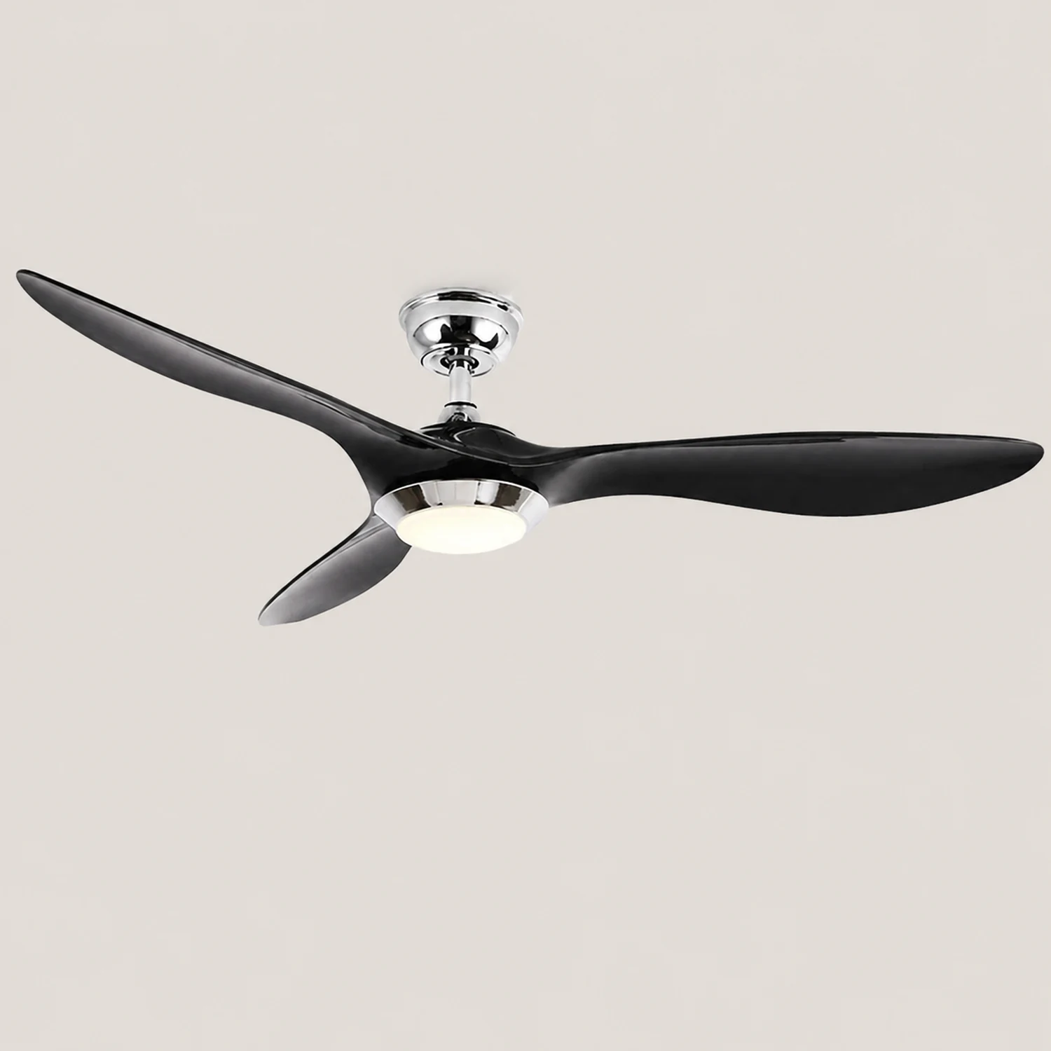 Garner 3-Blatt Deckenventilator mit Beleuchtung, Schwarz & Gelb, ∅132CM - Lumpaz
