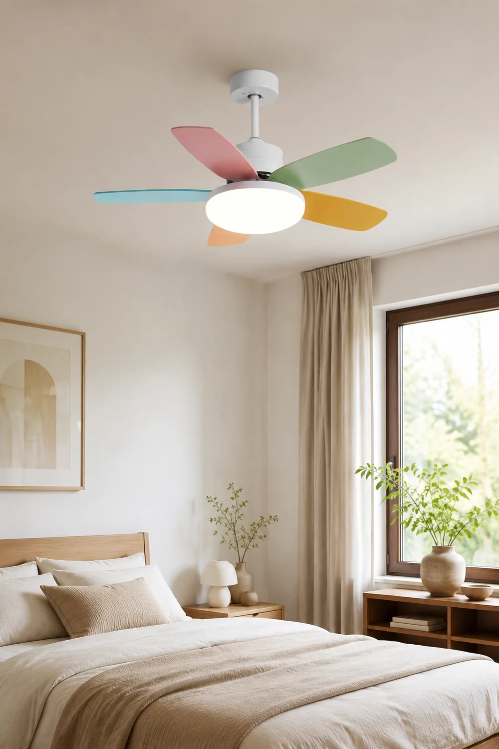 Morandi Bunte Deckenventilator mit Beleuchtung, ∅107CM - Lumpaz