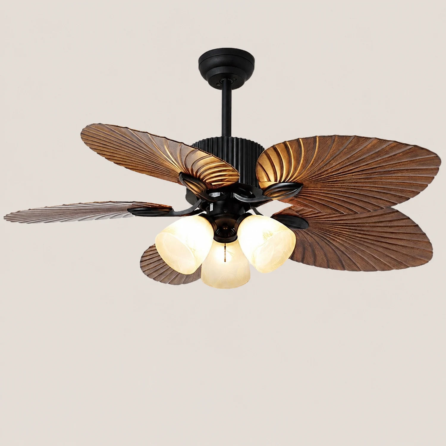 Bella 5-Blatt-Deckenventilator mit Beleuchtung, 3/5-flammig, ∅130CM - Lumpaz
