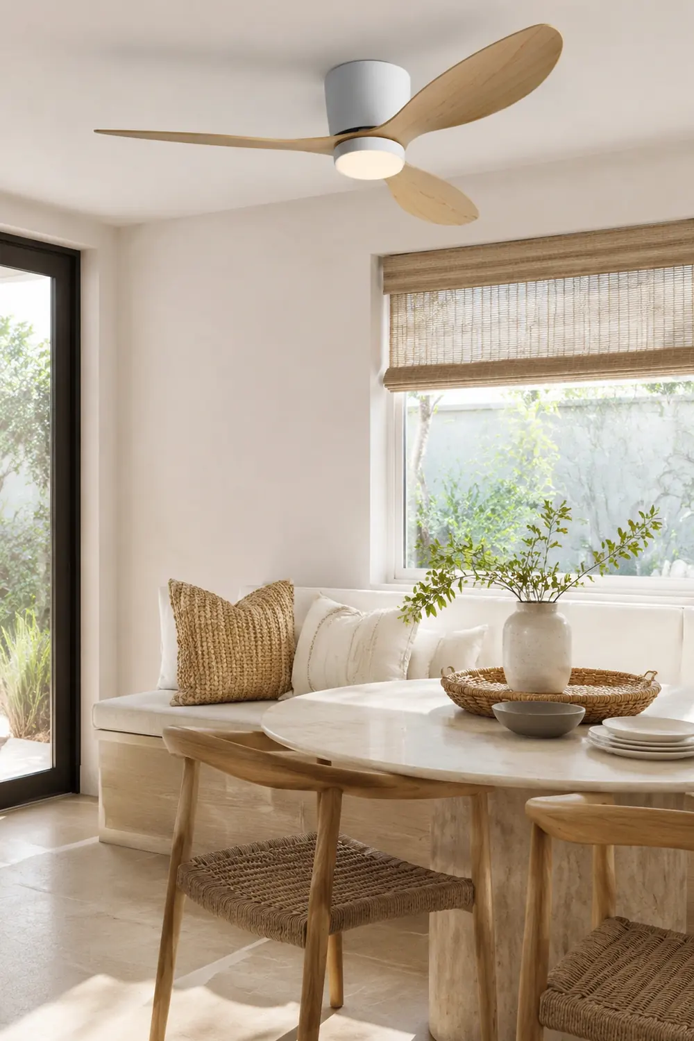 Walters Minimalist 3 Blätter Deckenventilator, 2 Farben, Metall & ABS, ∅130CM - Lumpaz