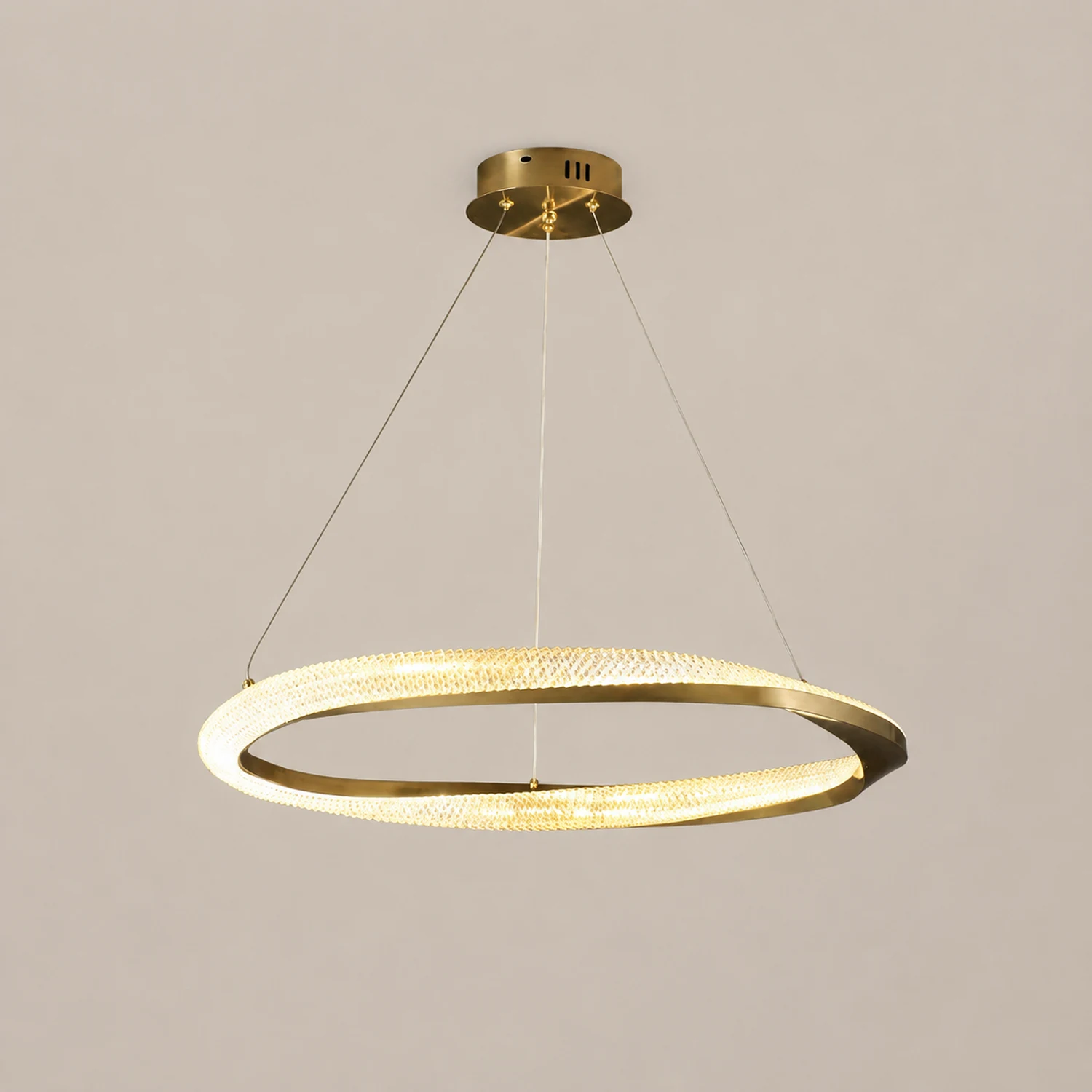 Kirsten Pendellampe, Aluminium & Arcyl, 1/2 Ringe, 2 Farben - Lumpaz
