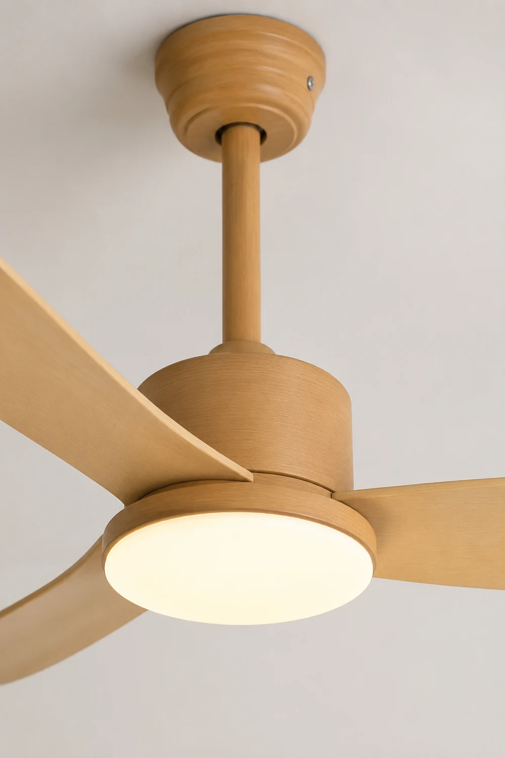 Haydn 3 Blätter Deckenventilator mit Beleuchtung, Metall & Acryl, ∅95/112CM - Lumpaz