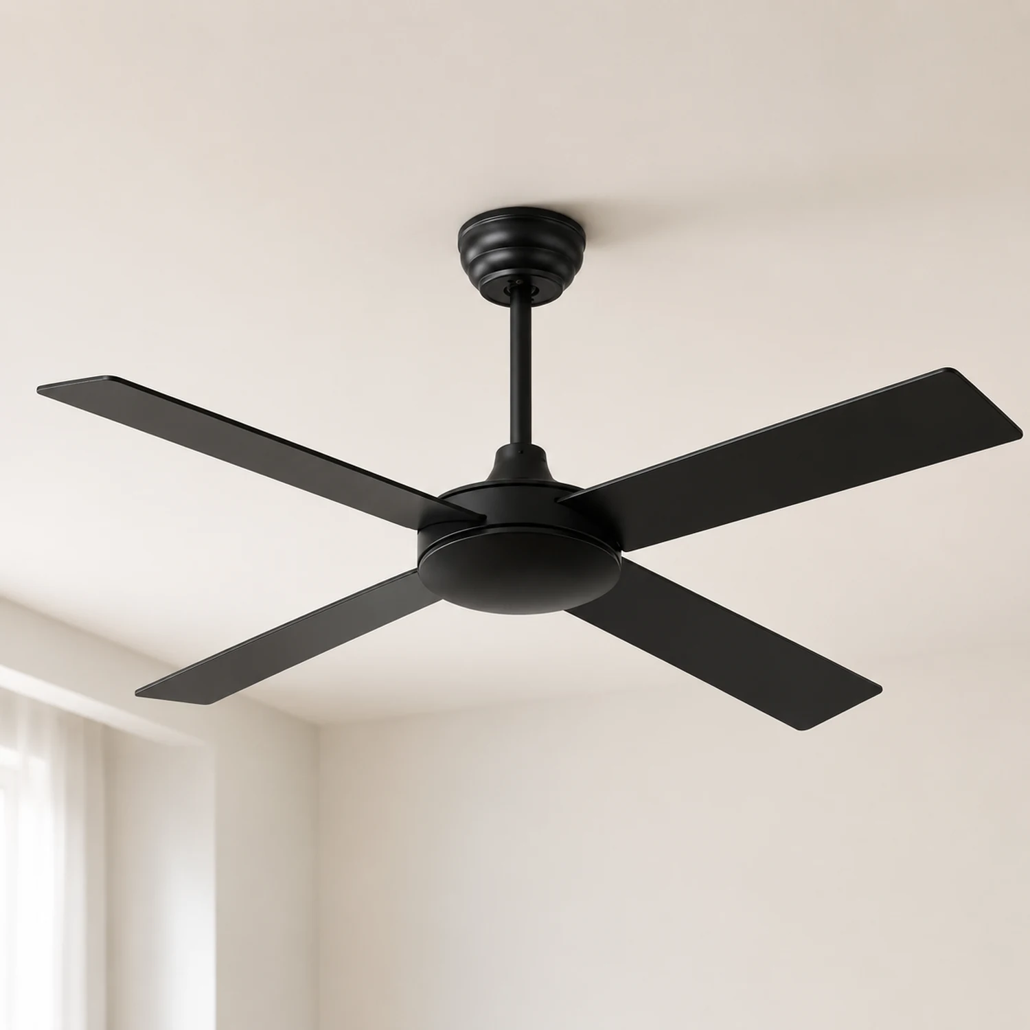 Haydn 4-Blätter Schwarzer Deckenventilator, ∅120CM - Lumpaz