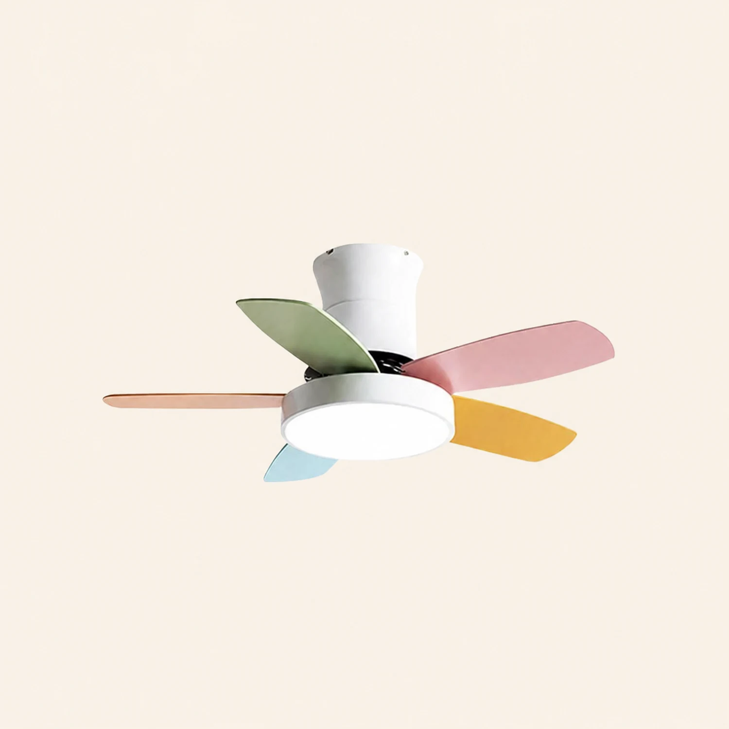 Morandi 5-Blatt Bunte Deckenventilator mit Beleuchtung, ∅107CM - Lumpaz