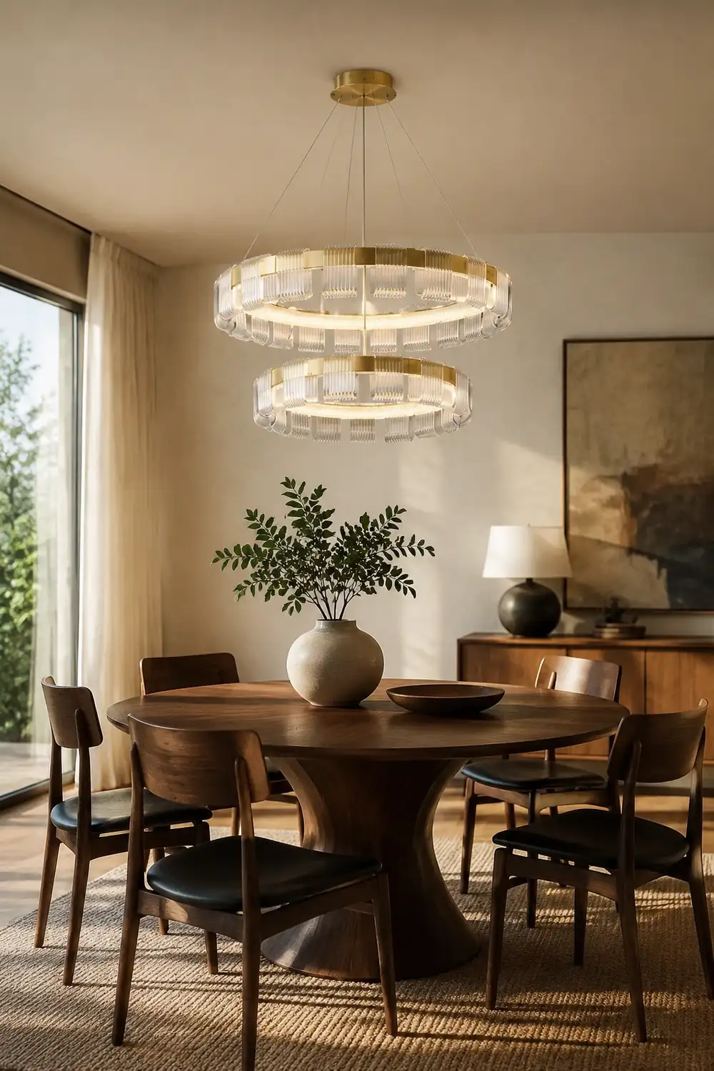 Evette Kronleuchter, Aluminium & Acryl, 1/2 Ringe, ∅40/60/80/100CM - Lumpaz