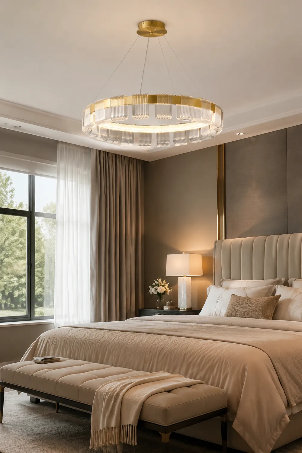 Evette Kronleuchter, Aluminium & Acryl, 1/2 Ringe, ∅40/60/80/100CM - Lumpaz