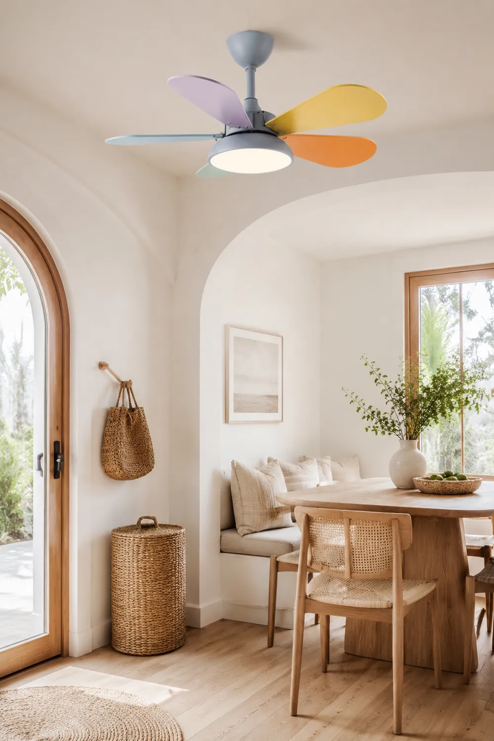 Morandi Bunte Deckenventilator mit Beleuchtung, 2 Farbe, ∅95CM - Lumpaz