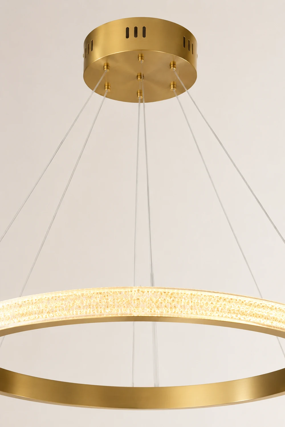 Kirsten Kronleuchter, 1/2/3/4 Ringe, Aluminium & Arcyl, ∅40/60/80/100CM - Lumpaz