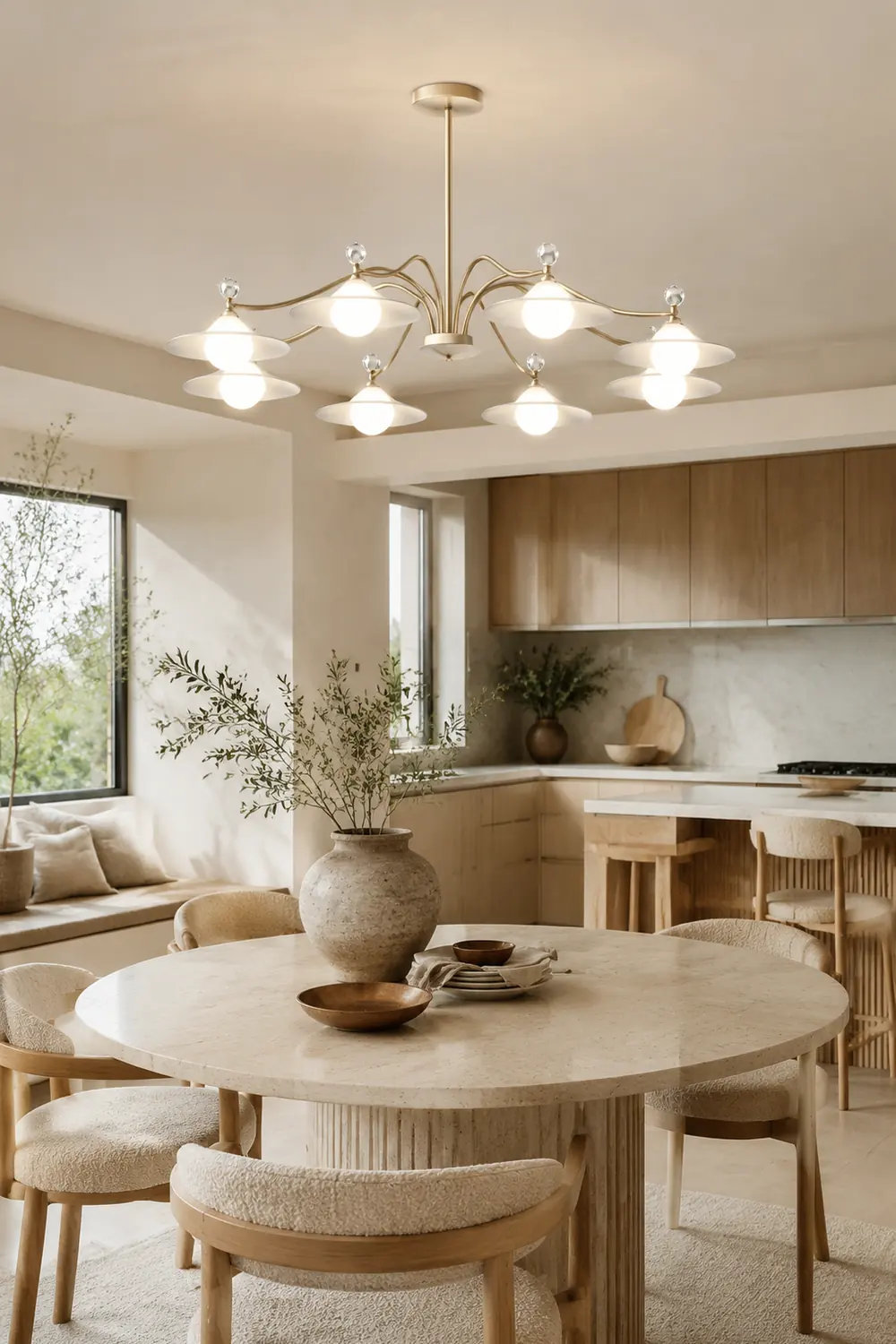 Carins Pendelleuchte, 6/8 -flammig, ∅95/120CM - Lumpaz