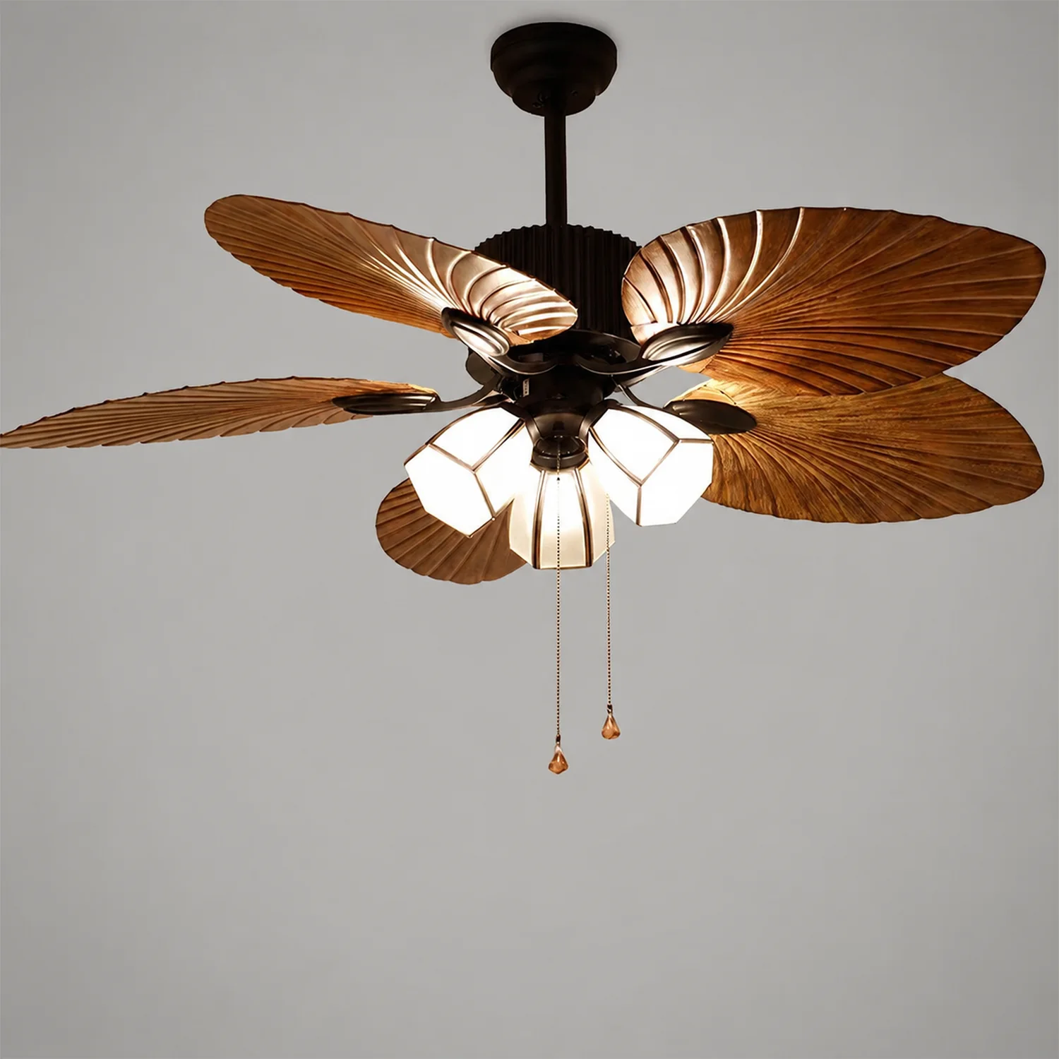 Bella 5-Blatt-Deckenventilator mit Beleuchtung, 3/5-flammig, ∅130CM - Lumpaz